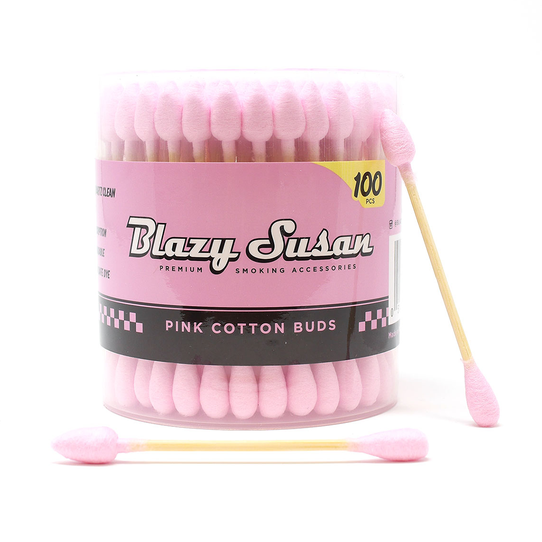 Blazy Susan Pink Triple Wrapped Bamboo Cotton Buds 100/300ct