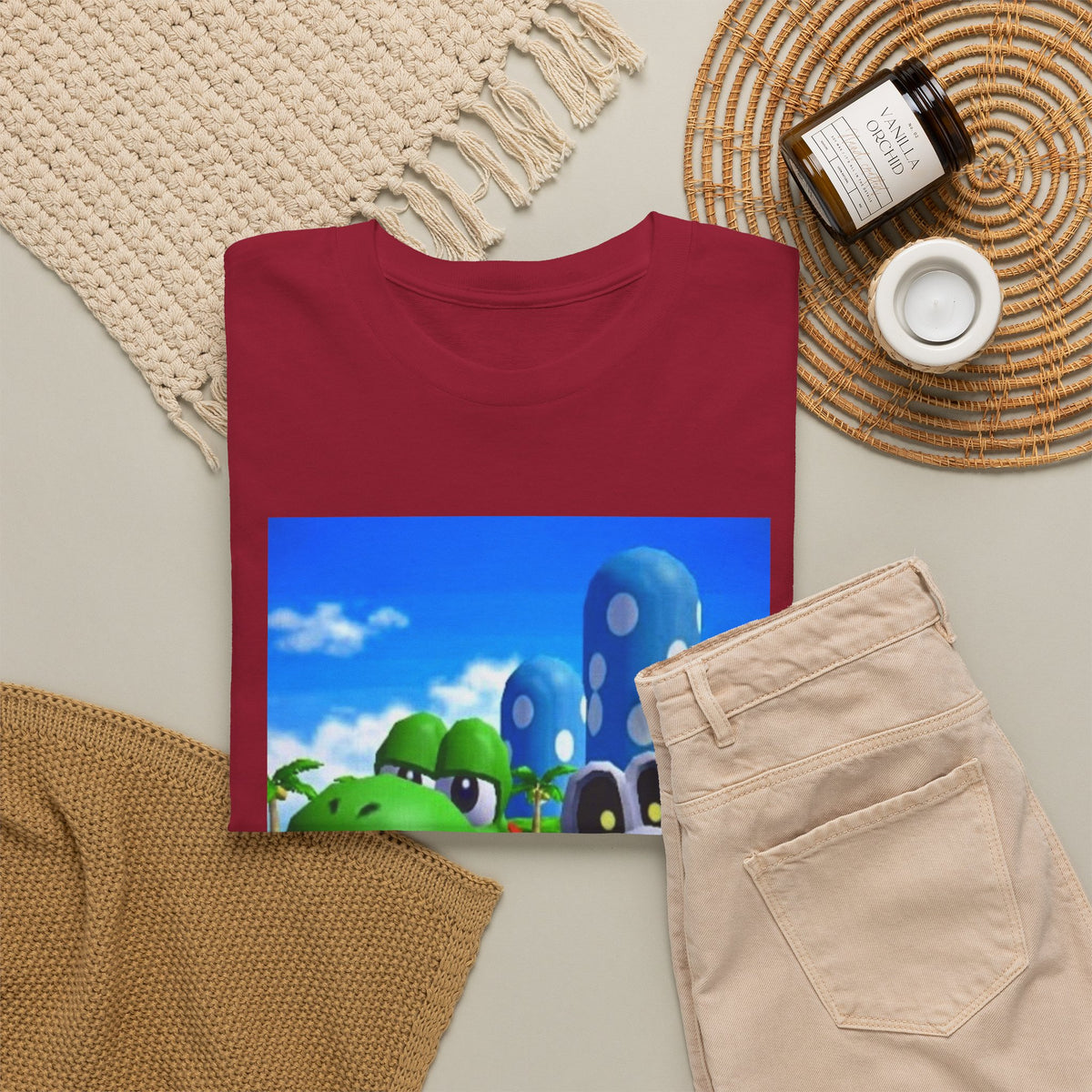 Yoshi and Dry Bones Flipping The Bird Tee (Design 4)