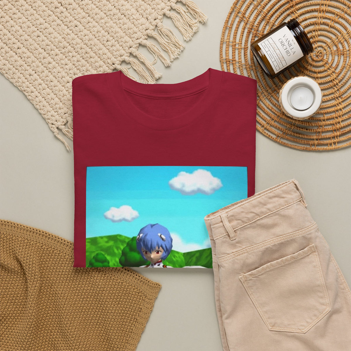 Rei Ayanami Gaming with Cinnamoroll Tee