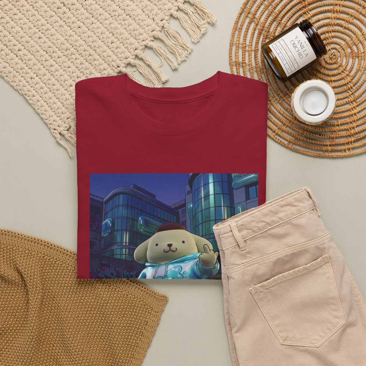 Pompompurin Flips Off In Skateshop City