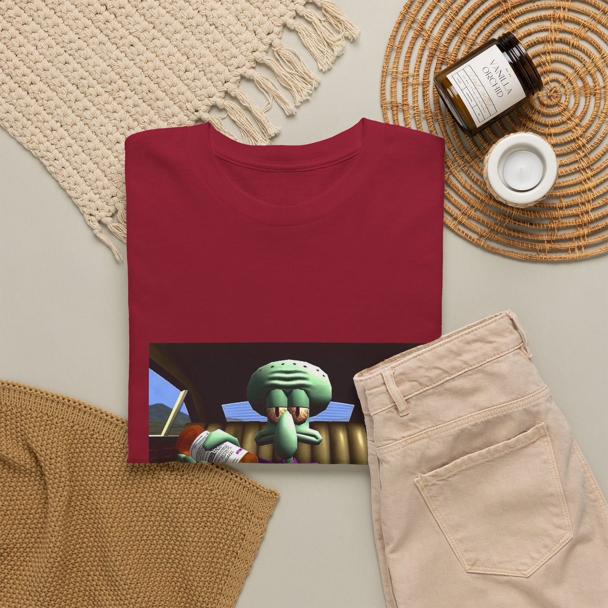 Squidward Pouring Lean In Car Tee
