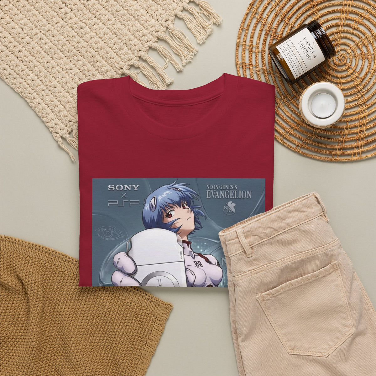 Rei Ayanami Holds PSP Collaboration Tee