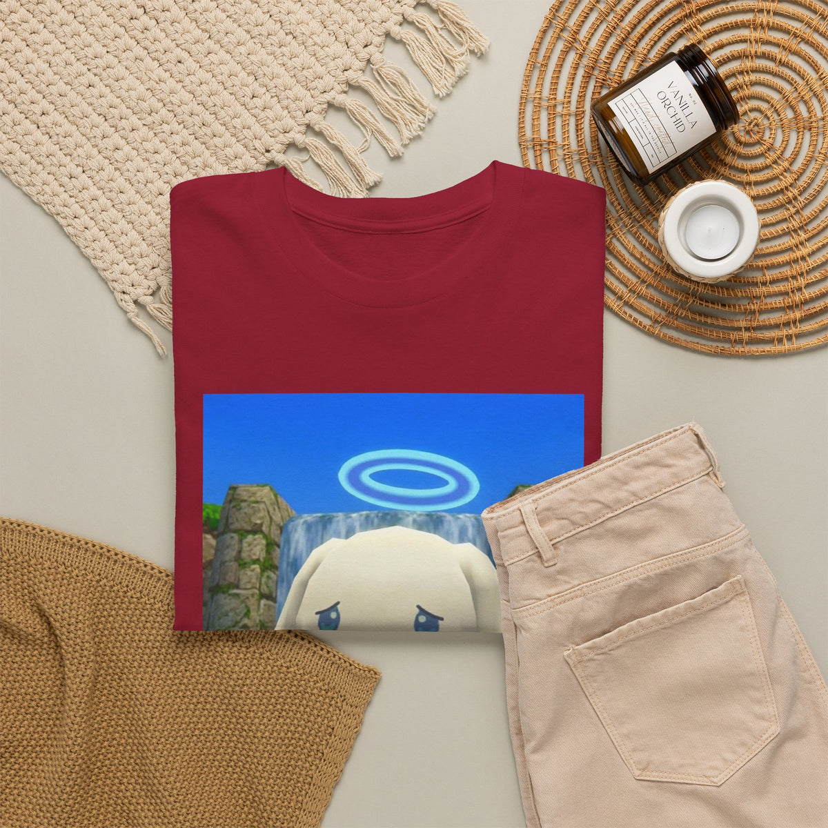Angel Cinnamoroll Floating By Waterfall Tee