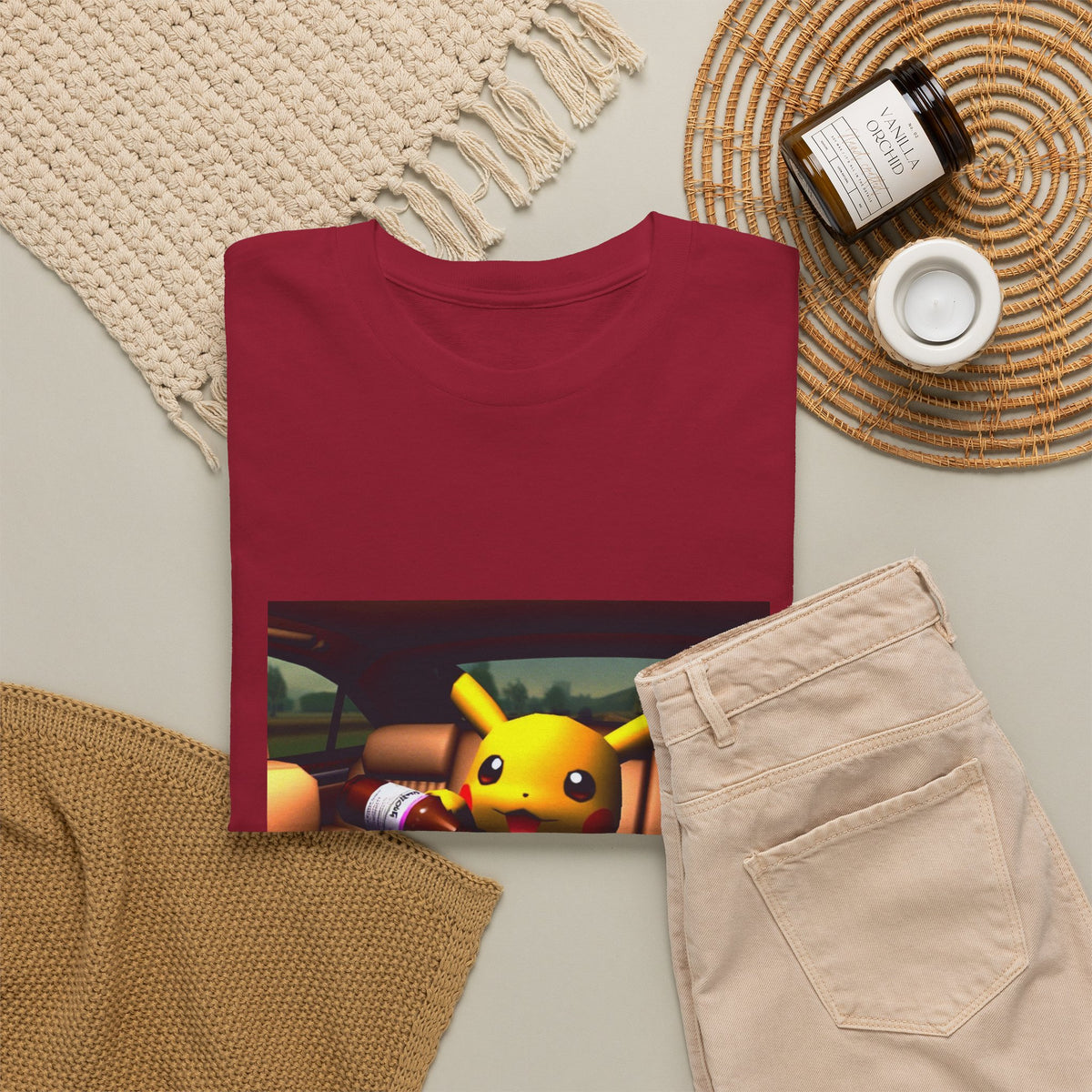 Pikachu Pouring Lean In Car Tee