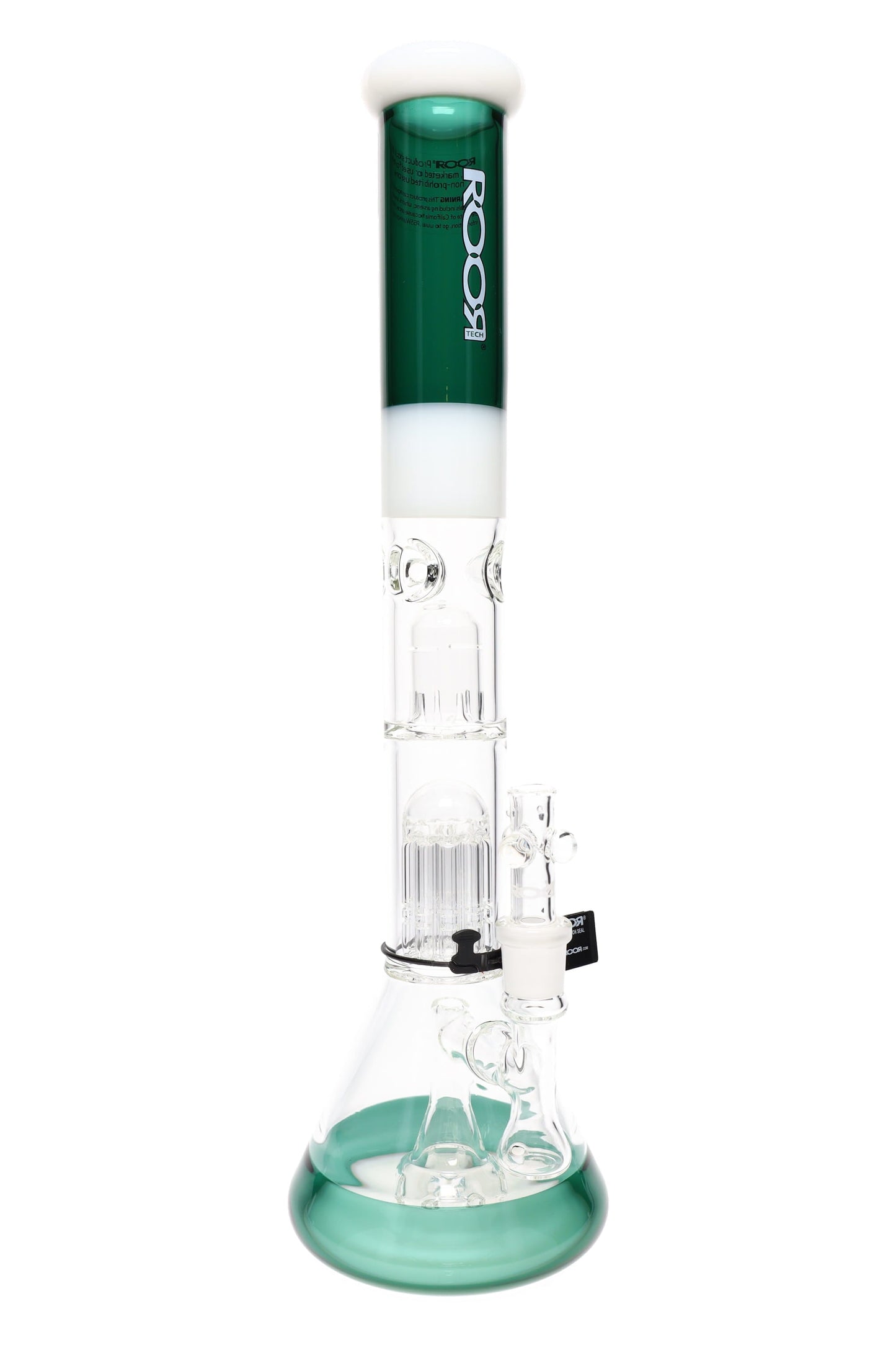 ROOR 18" Tech Multicolor Stemless Beaker Bong – Multi Percs – 5mm