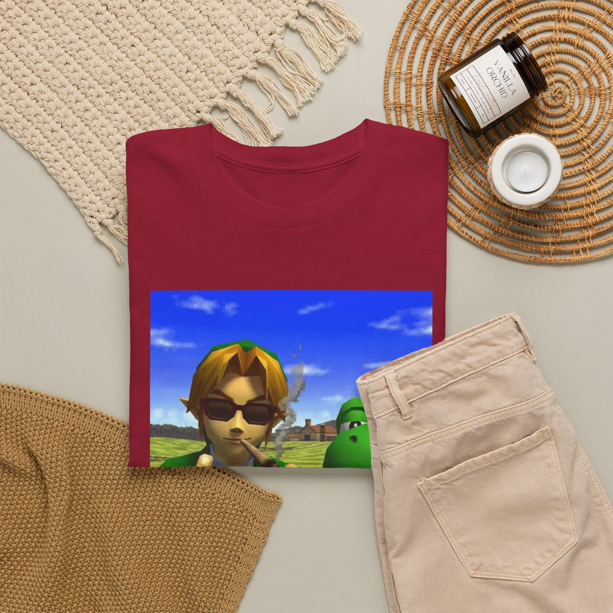 Link And Yoshi Flipping Off The World Tee