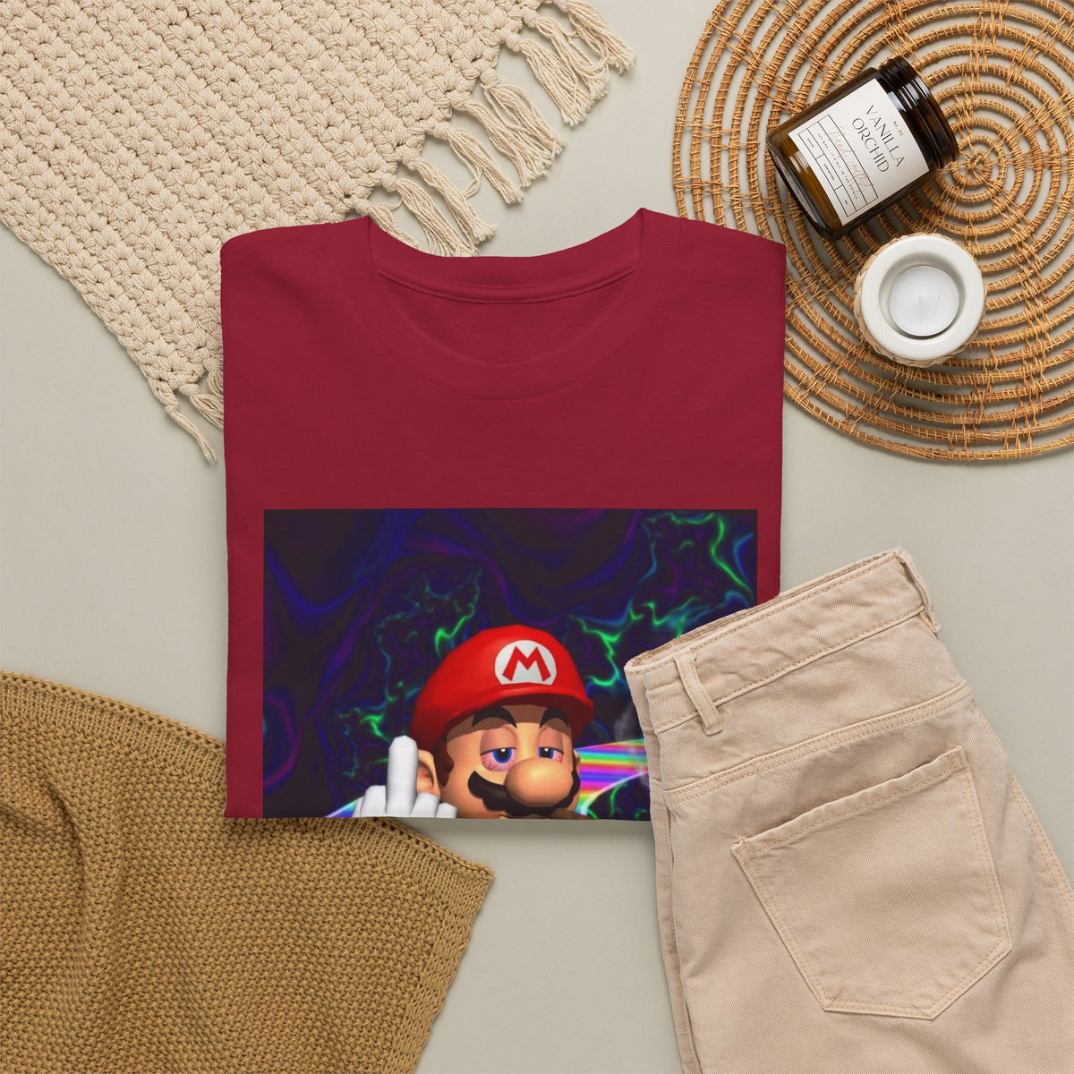 High Mario Karting On Rainbow Road