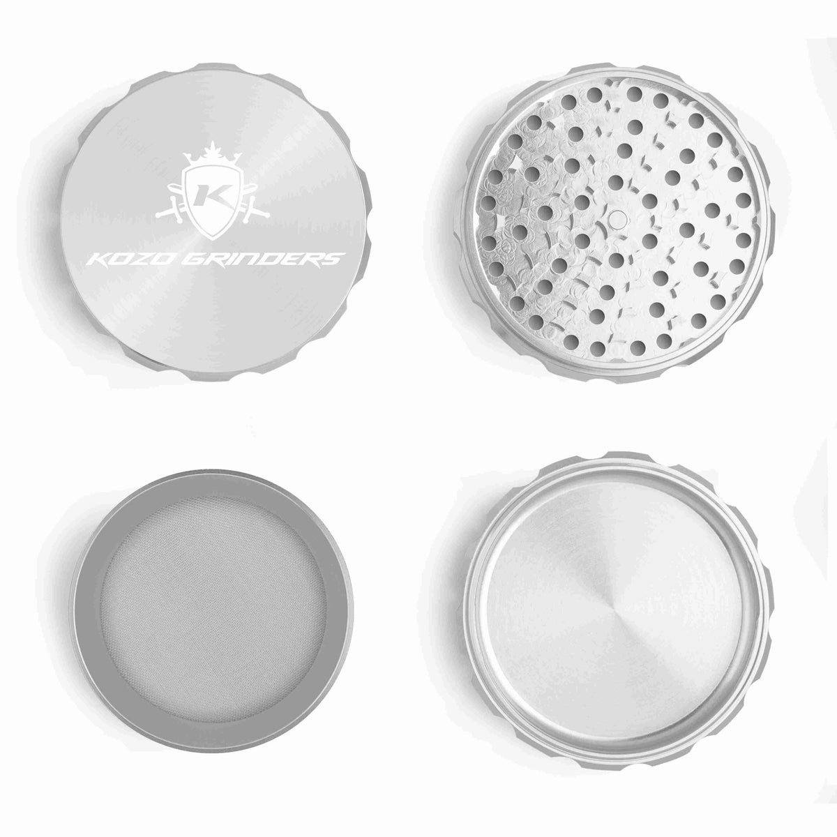 Kozo 4" 4-Piece Anodized Aluminum Grinder