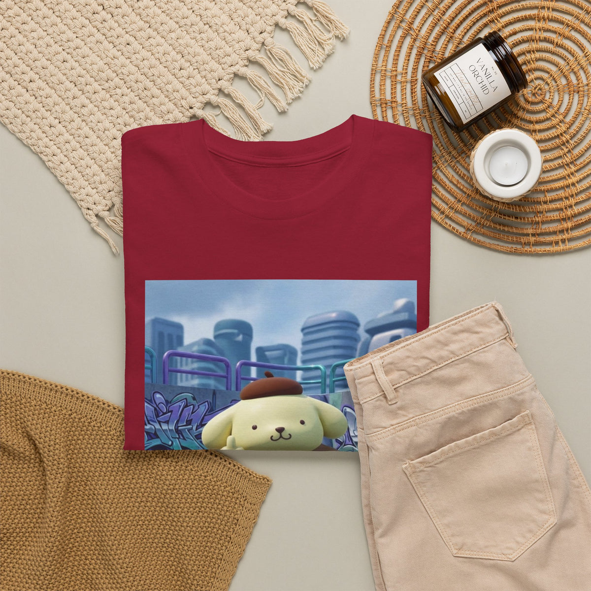 Pompompurin Flipping Off On Skateboard