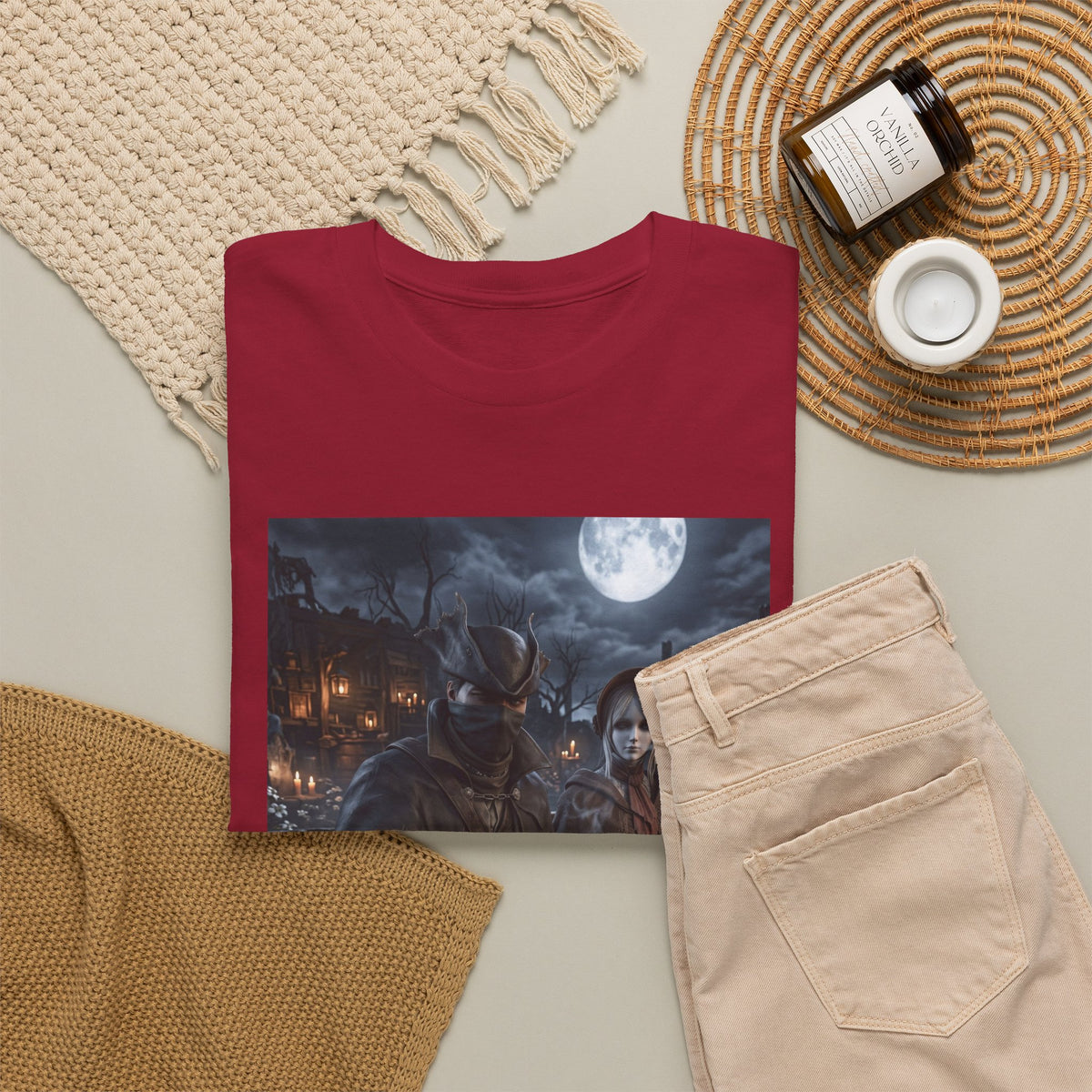 Hunters Smoking Under Moonlight