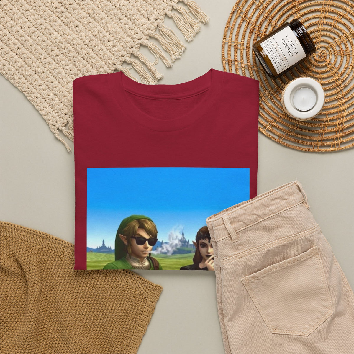 Link And Zelda Chilling With Cigars