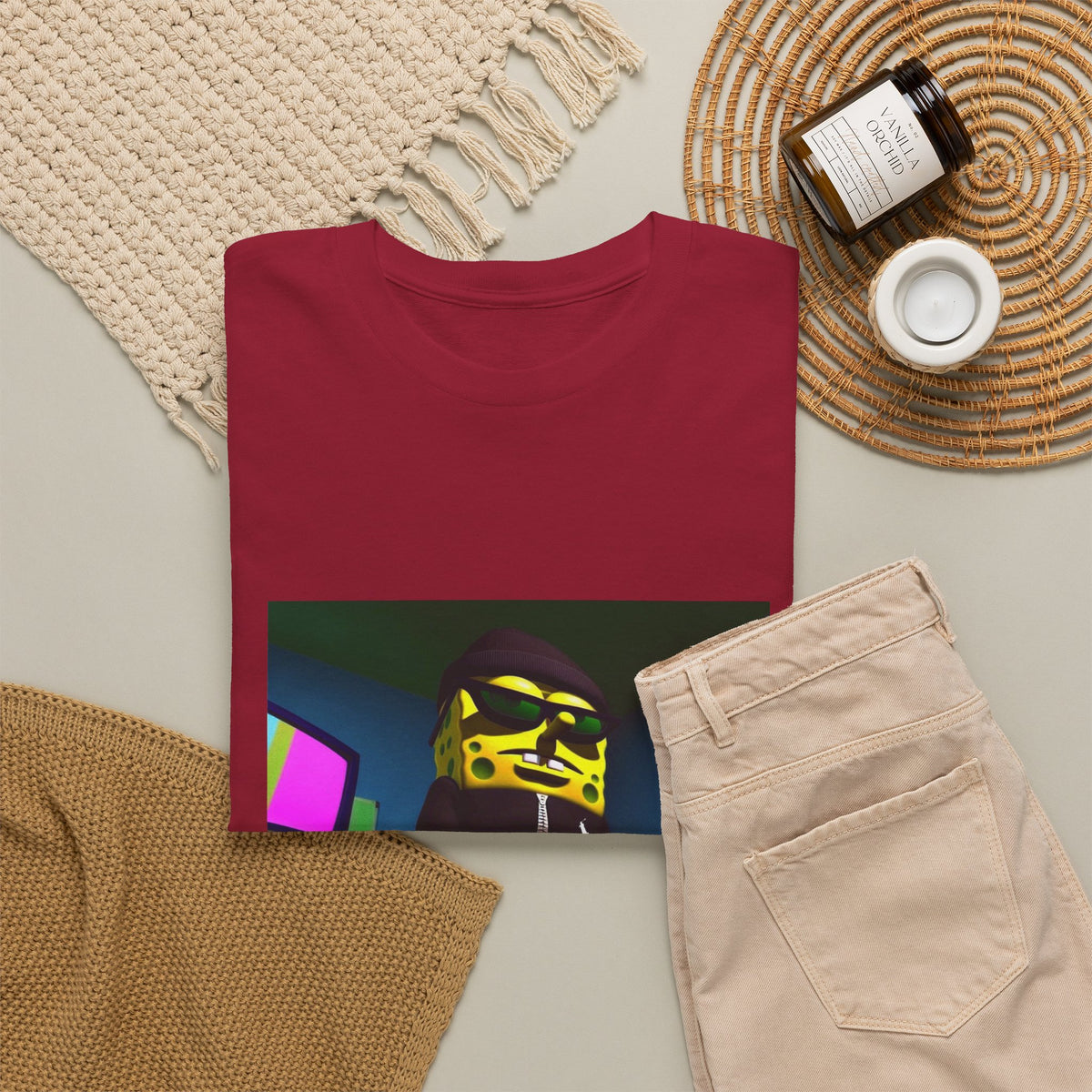 Blinged-Out Sponge Dude Chilling Tee