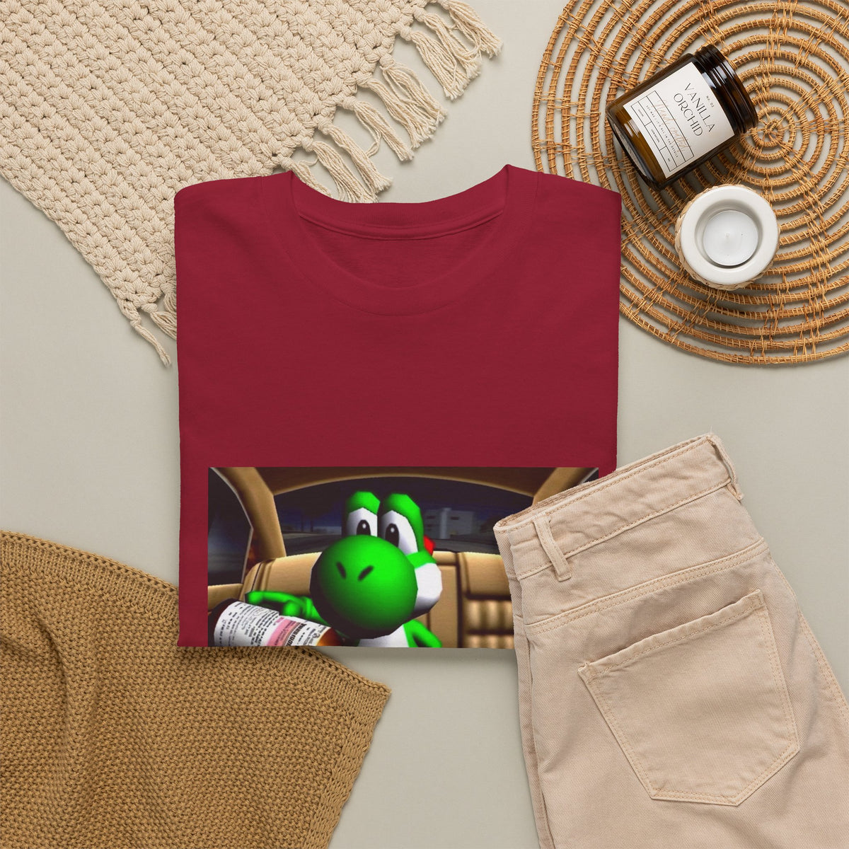 Yoshi Pouring Lean In Car Tee