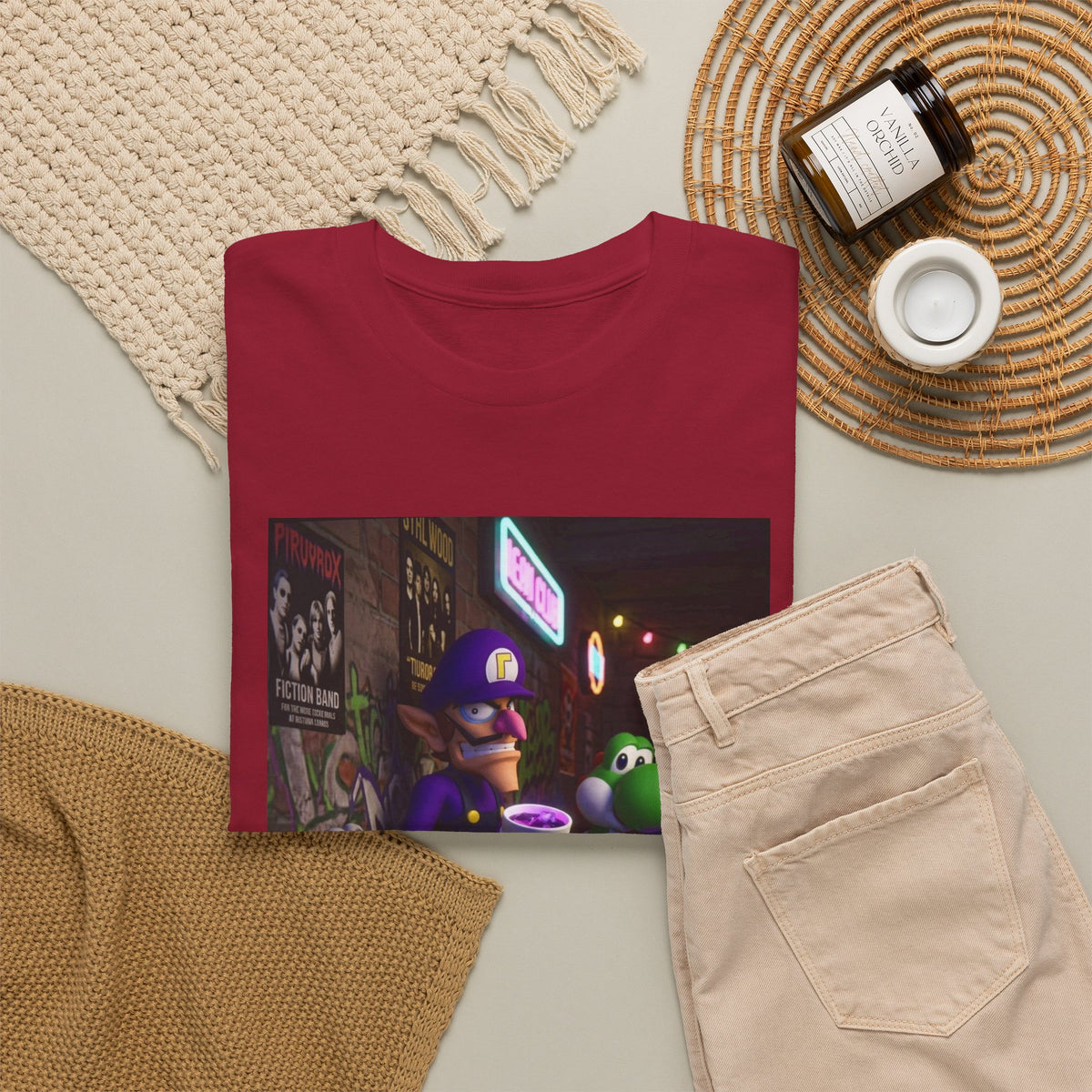 Waluigi, Yoshi, And Dry Bones Leanin' Chill Tee