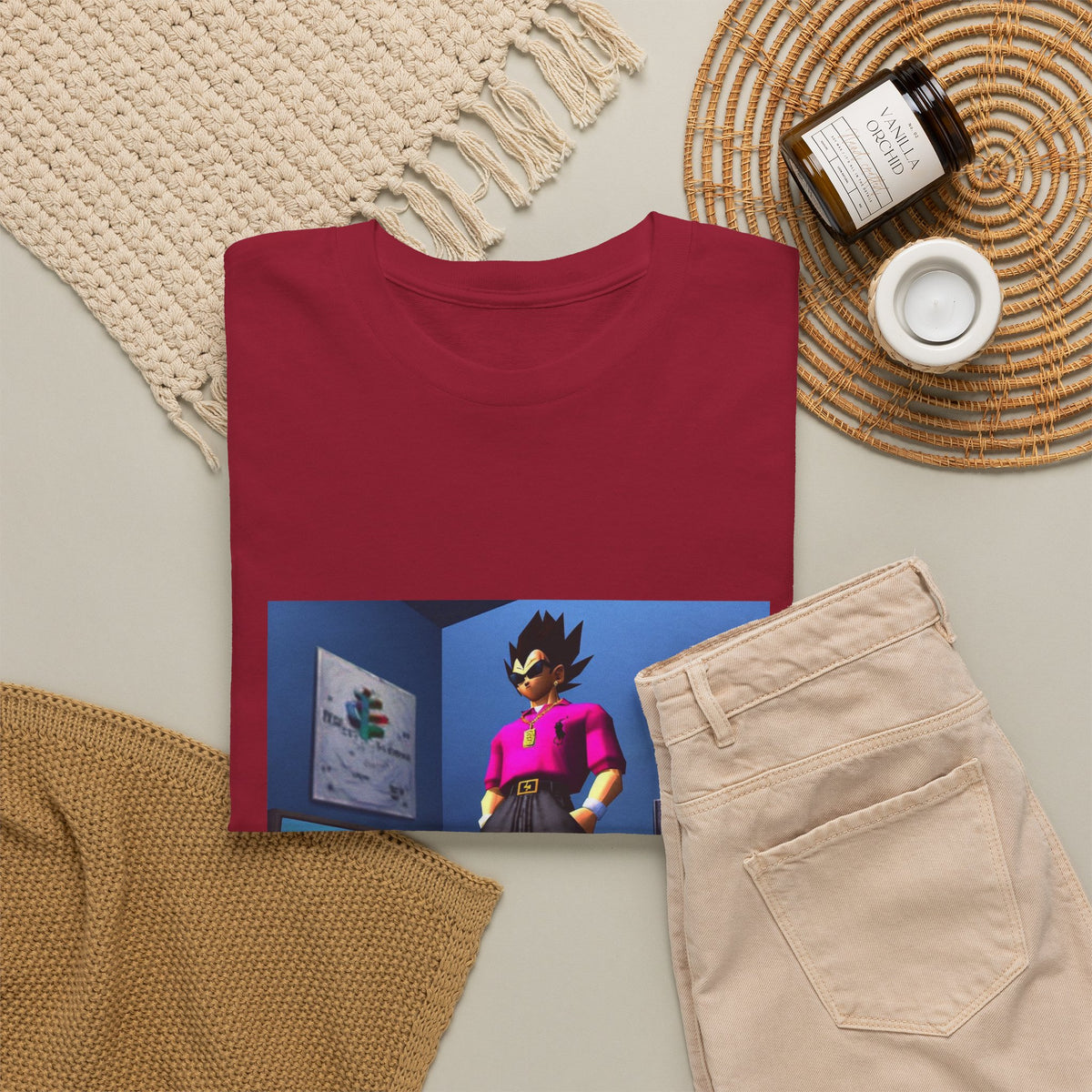 Y2K Vegeta Chilling With PlayStation Tee