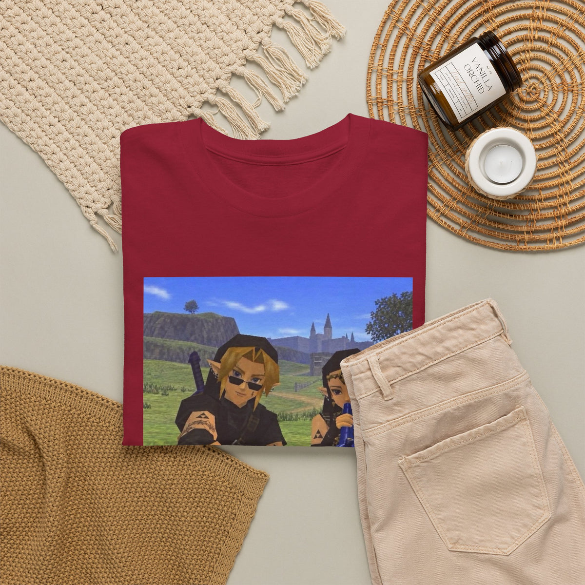 Dark Link And Dark Zelda Chilling Campfire Tee