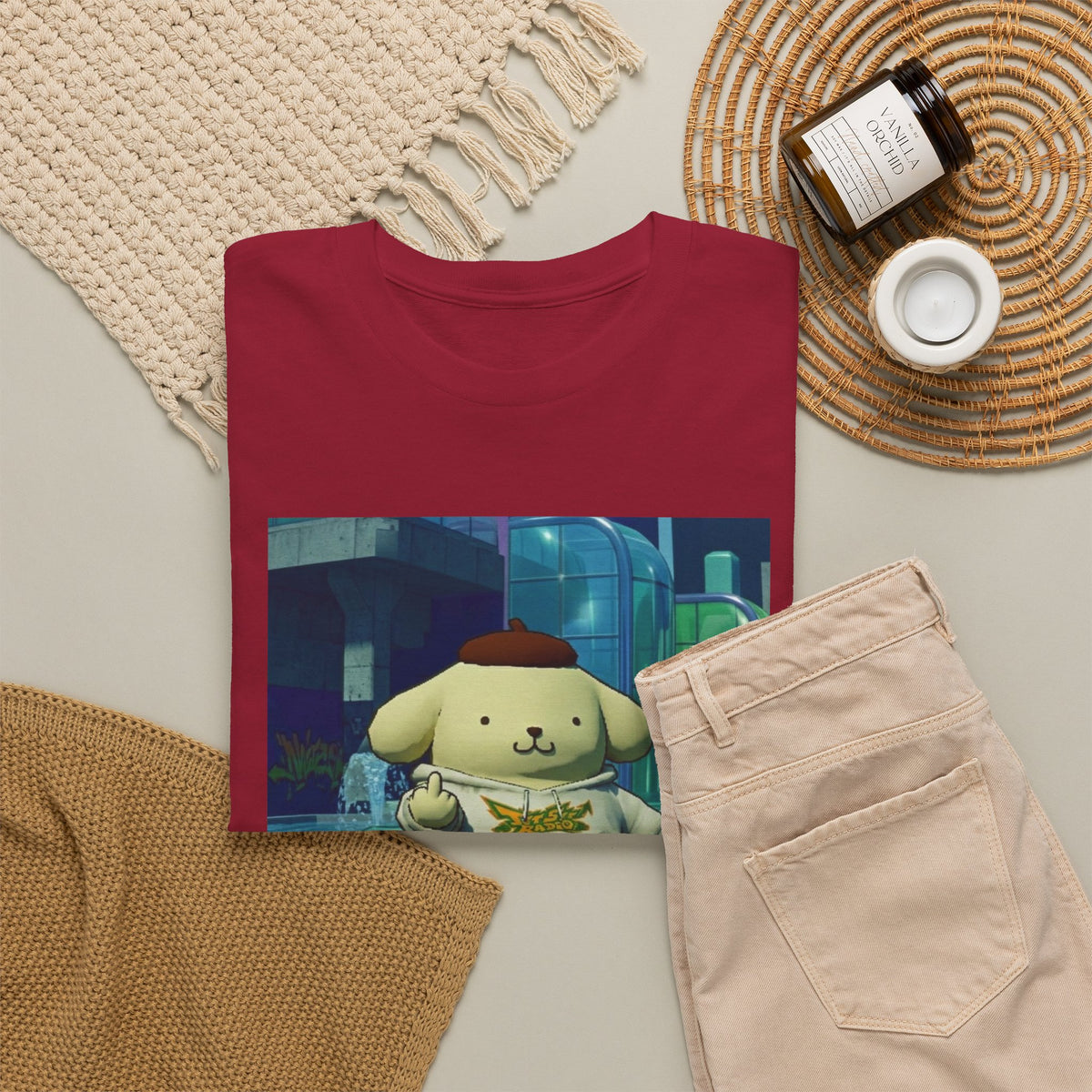 Pompompurin Skates and Flips The Bird