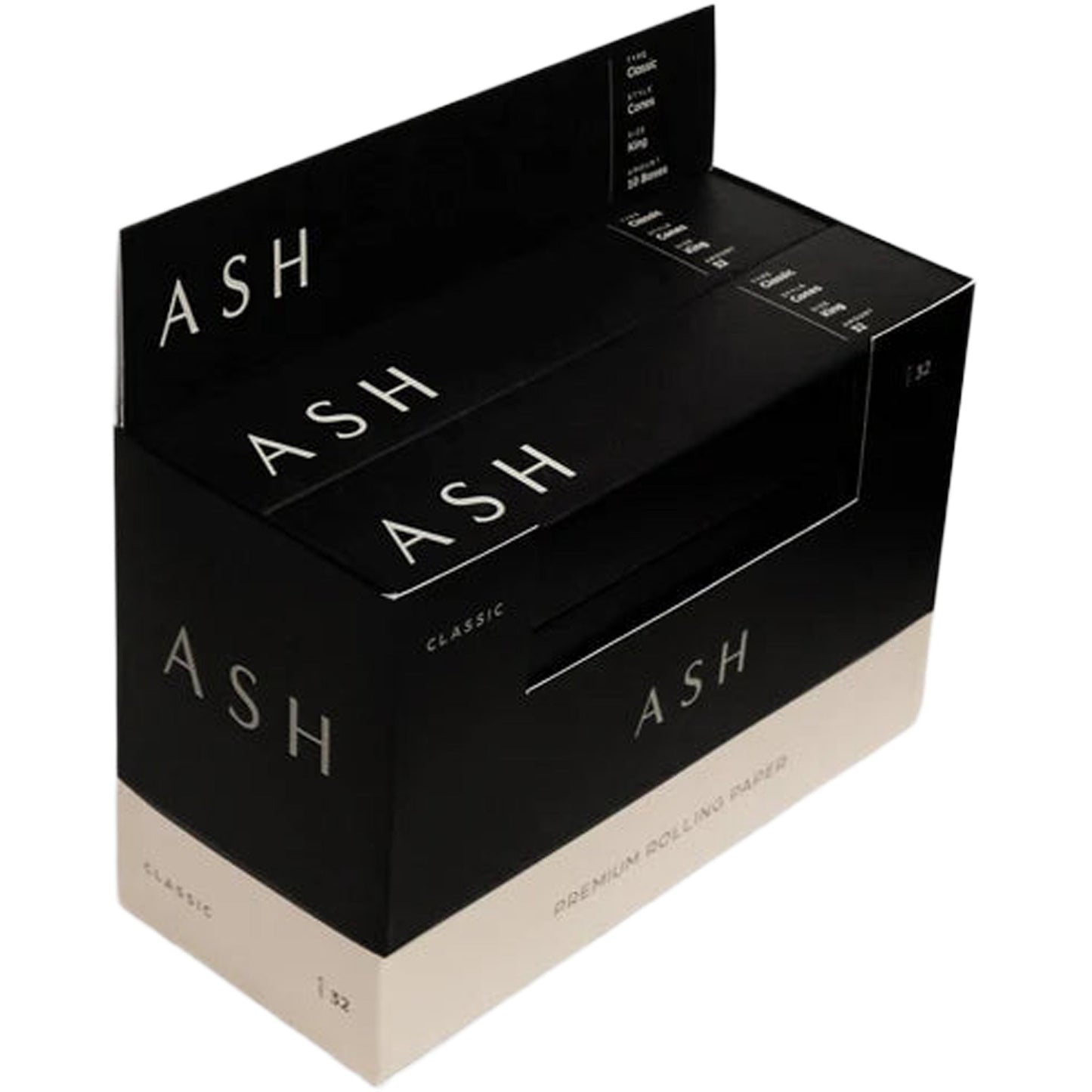 Ash Pre-Rolled Cones | Classic | 32 Count | Box