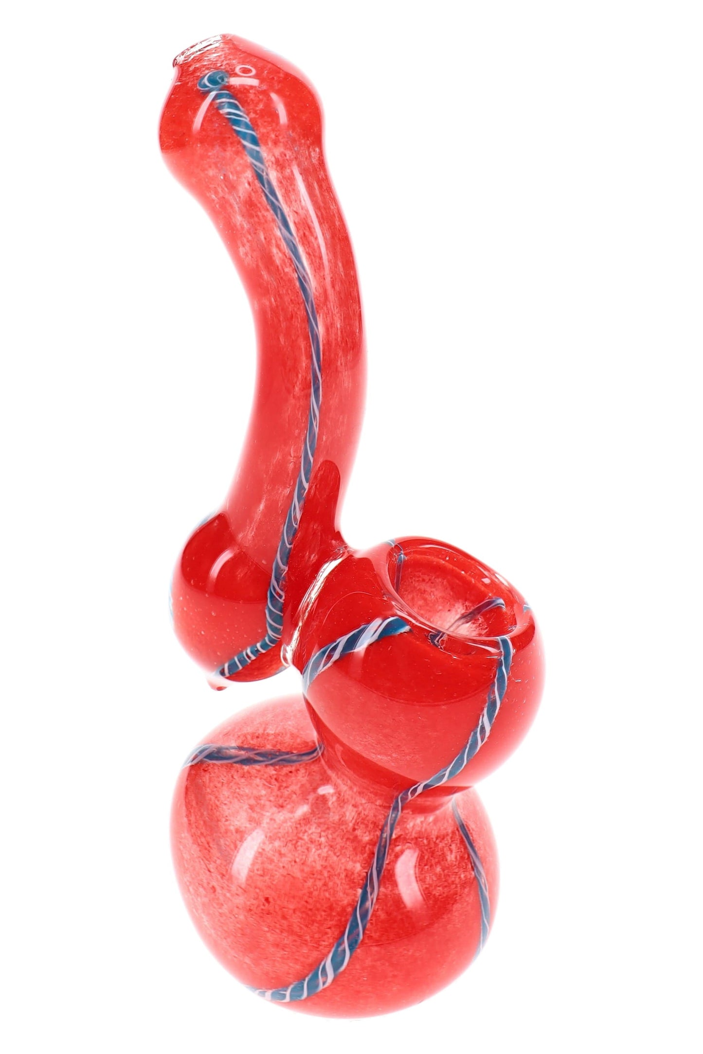 Frit Striped Sherlock Bubbler “Pocket Sleuth” – 5″ – Assorted Colors