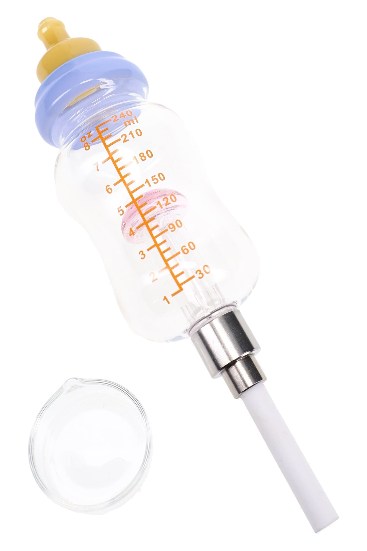 Glass Bottle Dab Straw “Shroom Flask”, Mushroom Perc, 5½″, Assorted Colors
