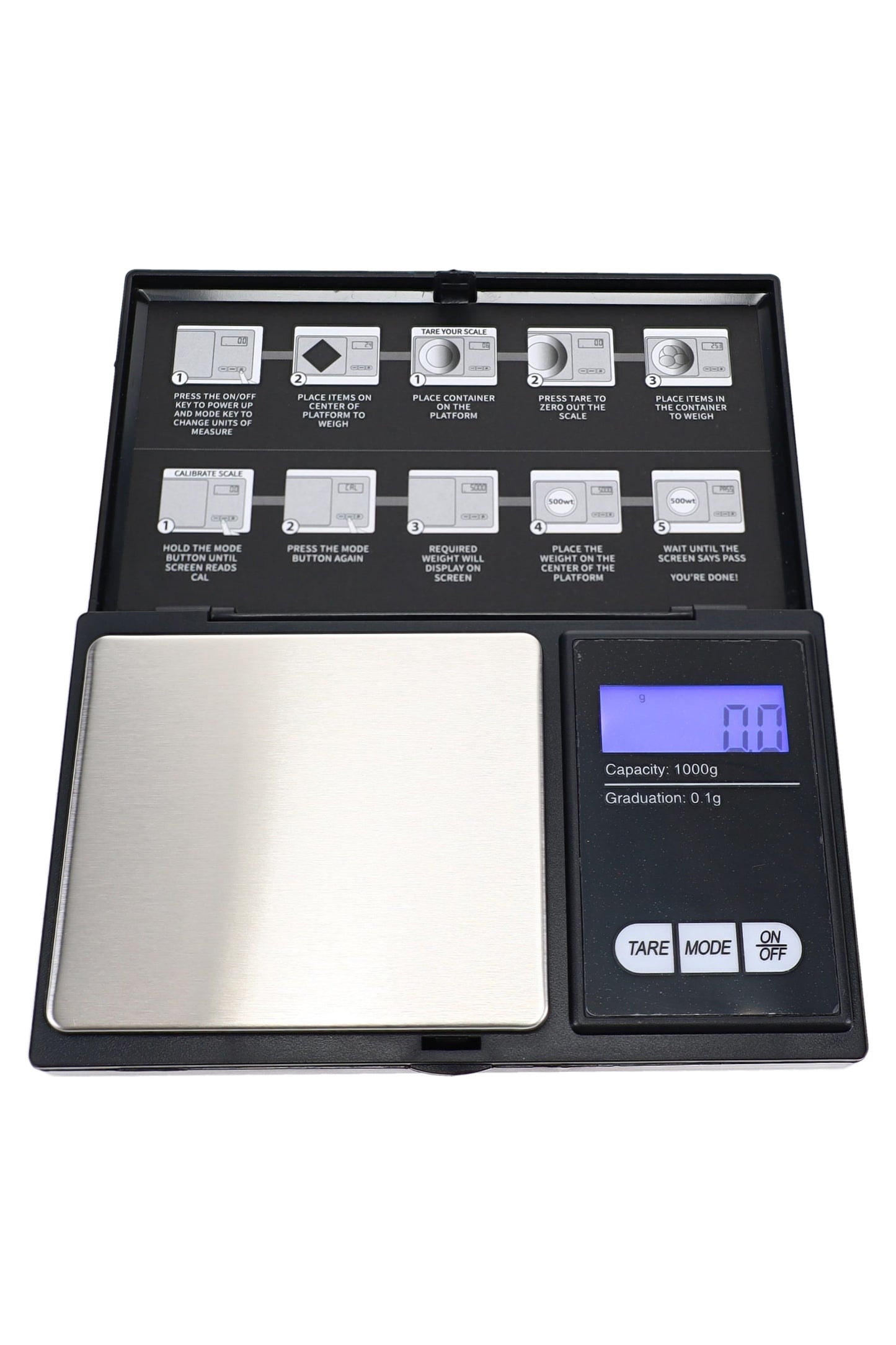 Swag SWAG-10-1000G-0.1G Digital Pocket Scale – 1000 g × 0.1 g