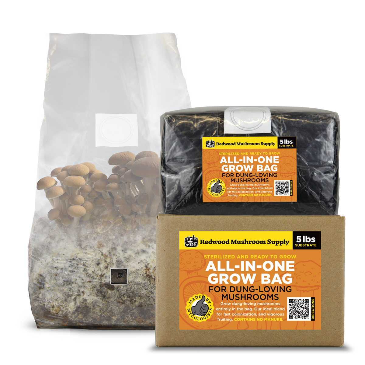 'All-in-One' Mushroom Grow Bag - Dung Loving