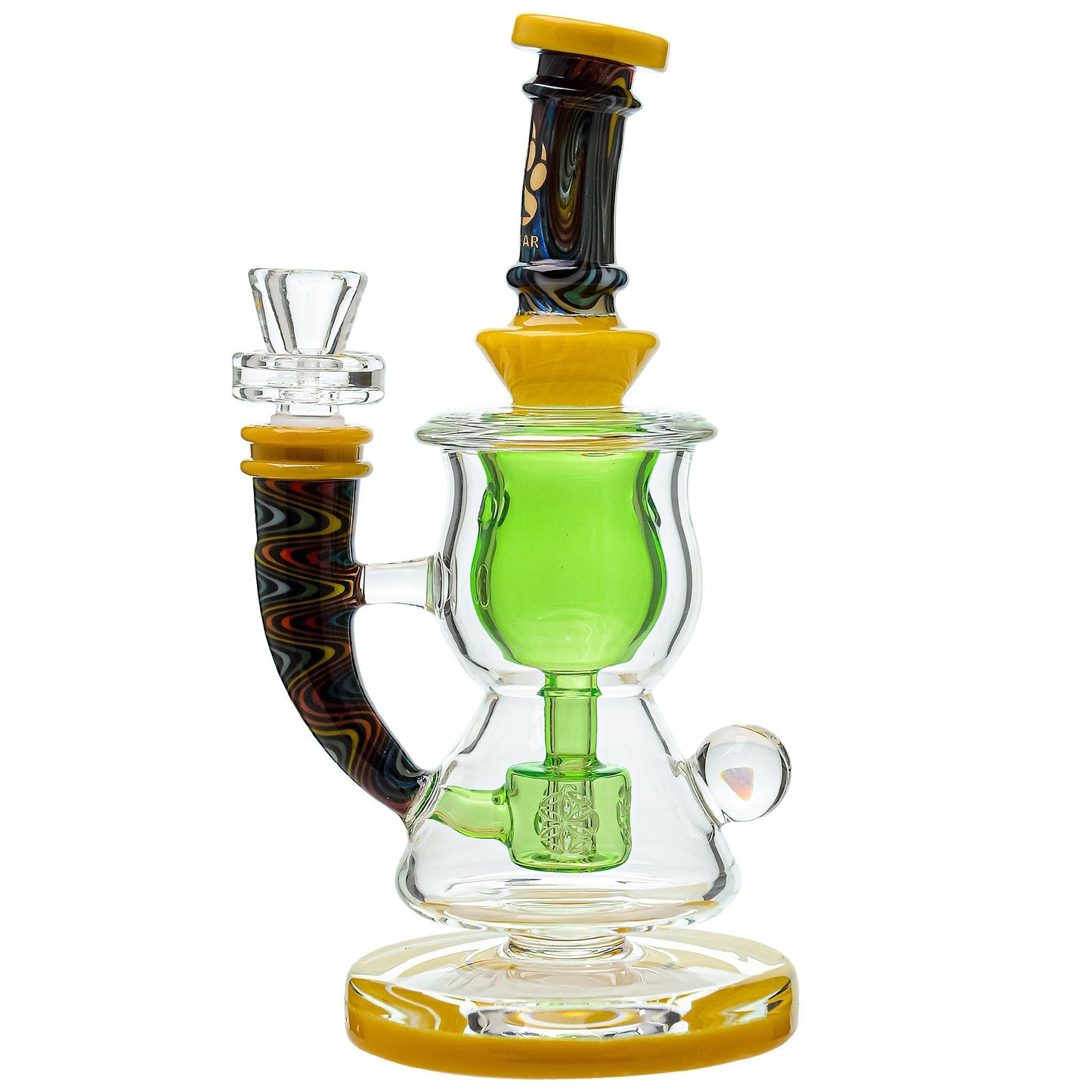 Calibear 8'' Flow State Wig Wag Seed Of Life Perc Incycler