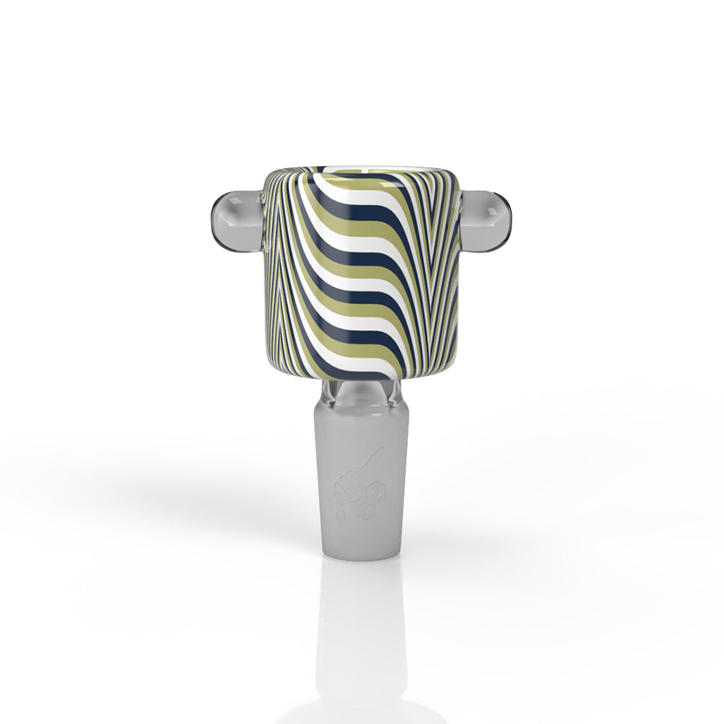 Honeybee Herb Vibrant Two-Tone Flower Bowl Slide for Waterpipes