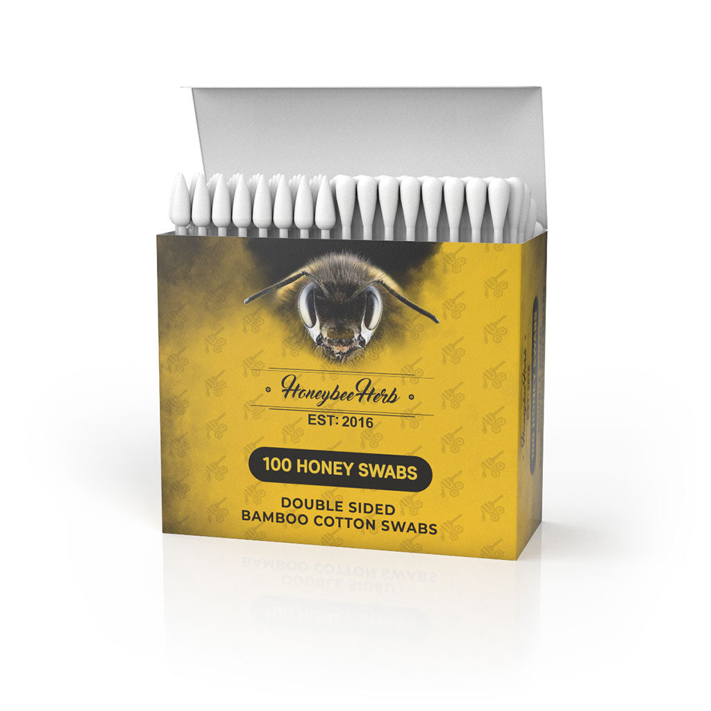 Honeybee Herb Eco-Friendly Bamboo Dab Swabs for Cleaning