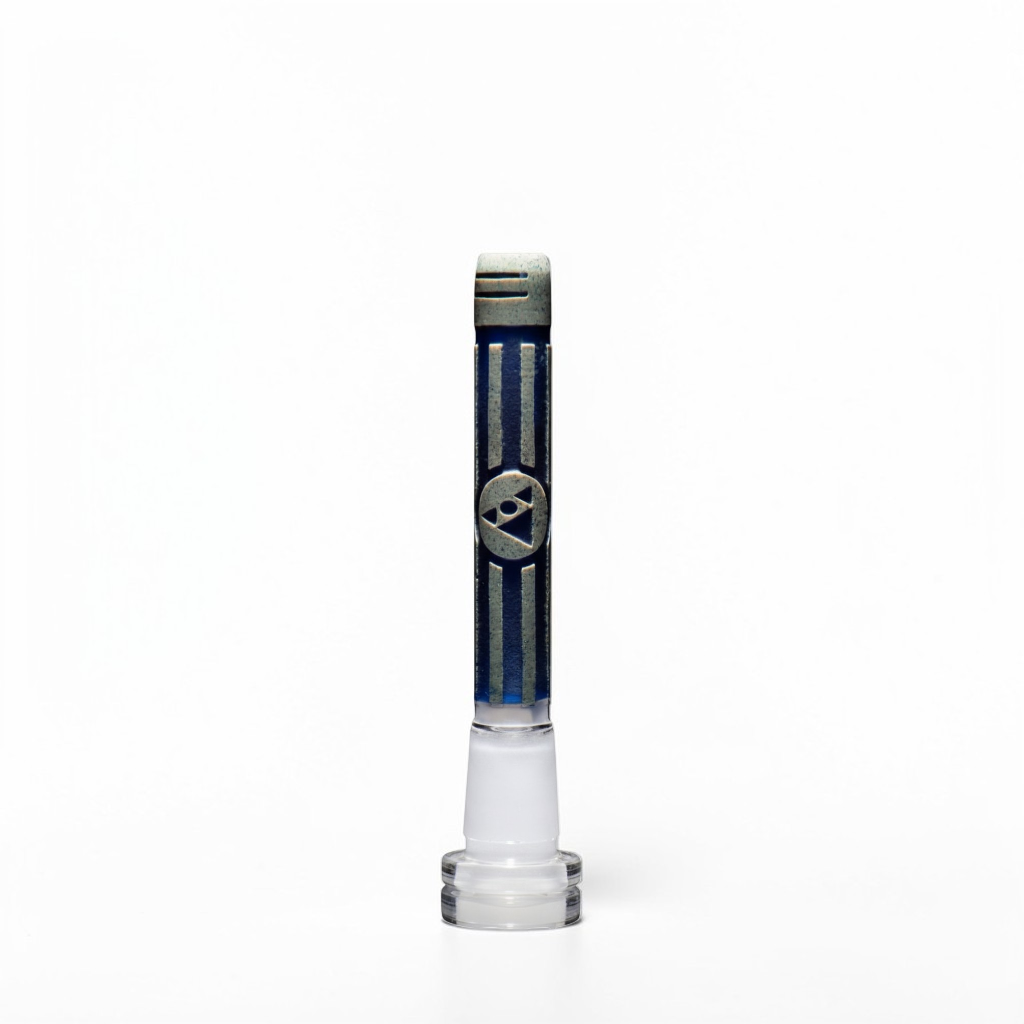 Universe Technicolor 4.75" Silver and Dark Blue Frit Downstem