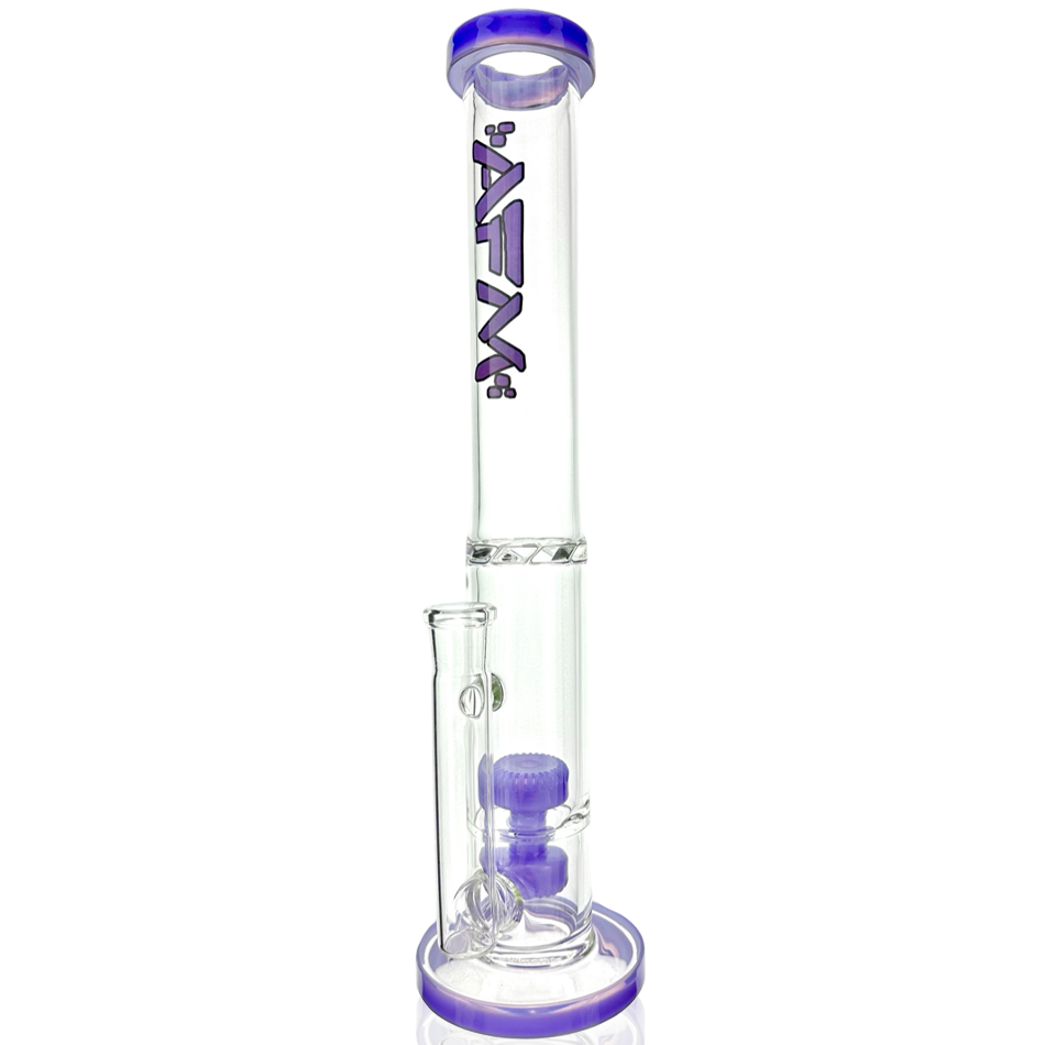 AFM 13″ Double Puck Straight Tube Bong