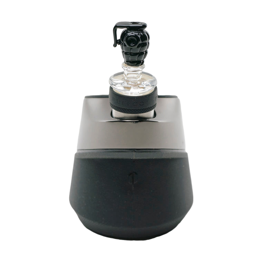 Empire Glassworks Black Grenade Puffco Peak Carb Cap - Borosilicate Glass