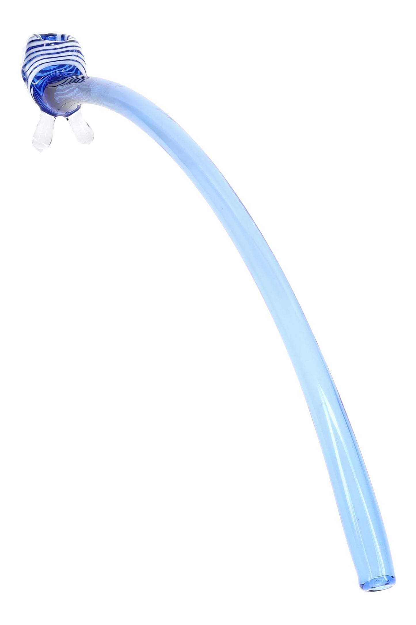 Long Colored Striped Glass Gandalf Pipe “Wizard Wand” – 17″