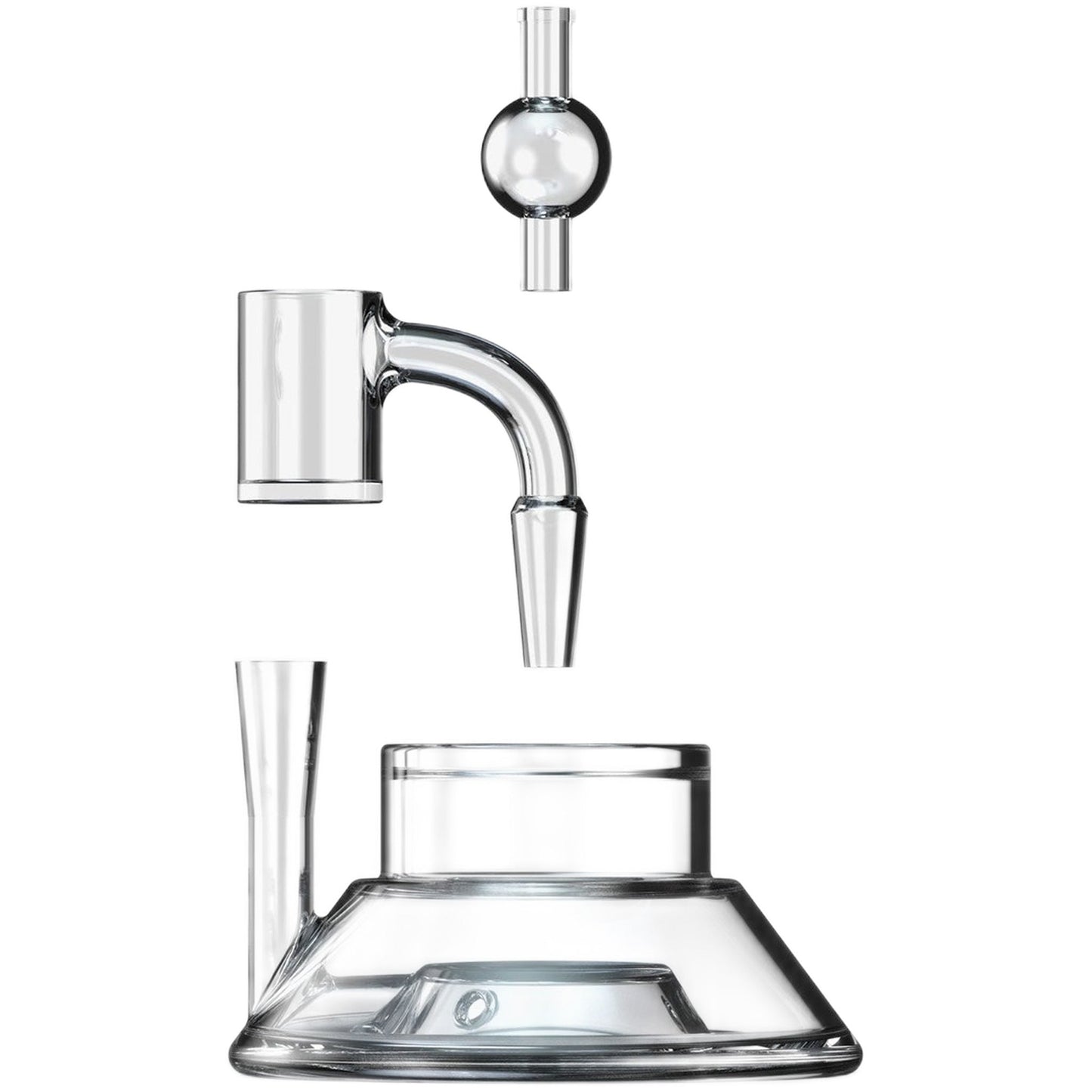 SoftGlass Tandem Rig Base Kit with 90° 10mm Full Weld Quartz Bucket