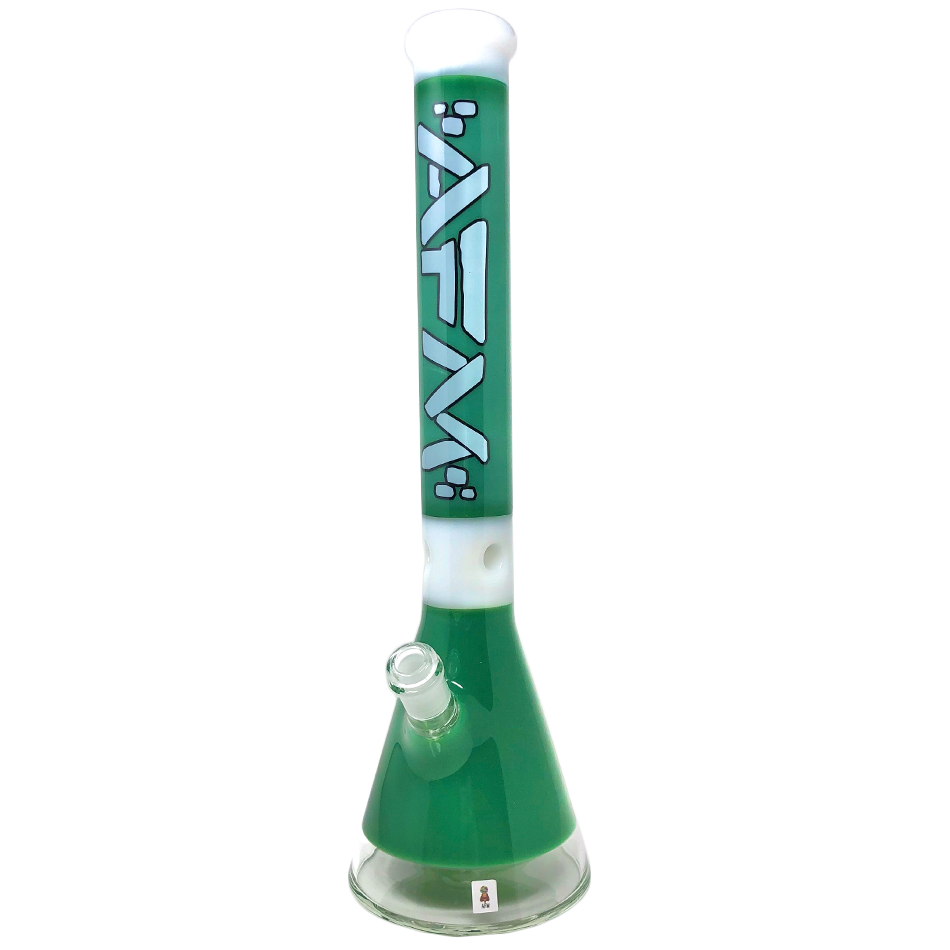 18" AFM Pulsar Color Glass Beaker Bong - Green