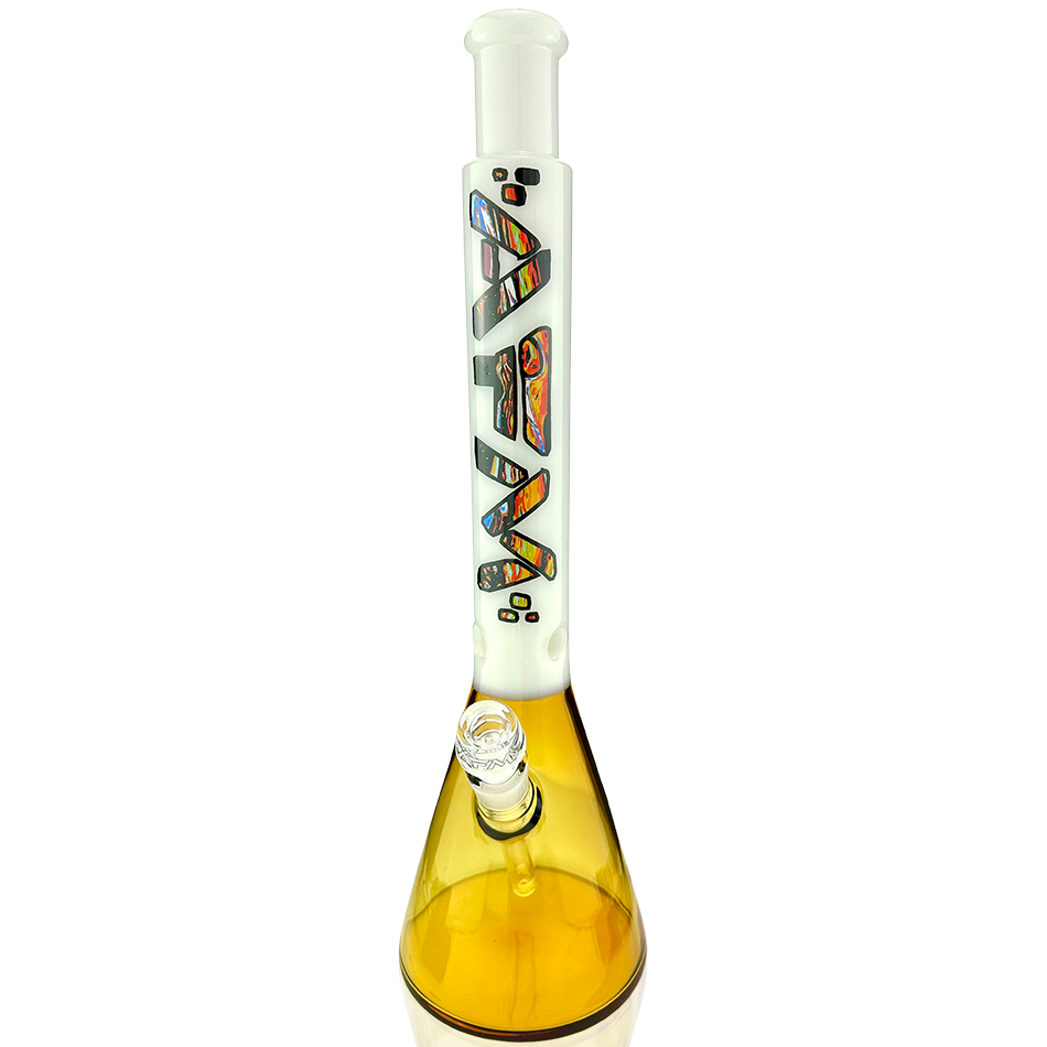 18" AFM Mind Bender Butter Glass Beaker Bong