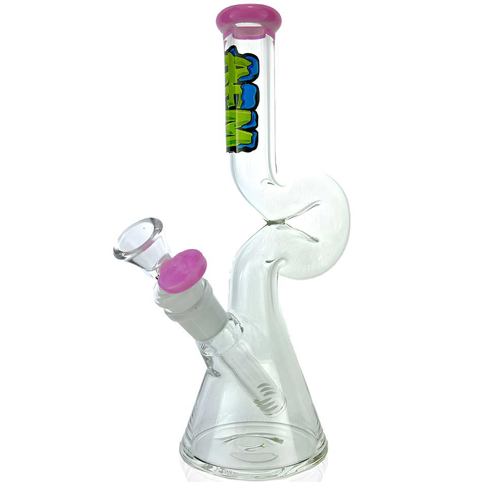 9" AFM Mini Hunchback Colored Lip Beaker Bong