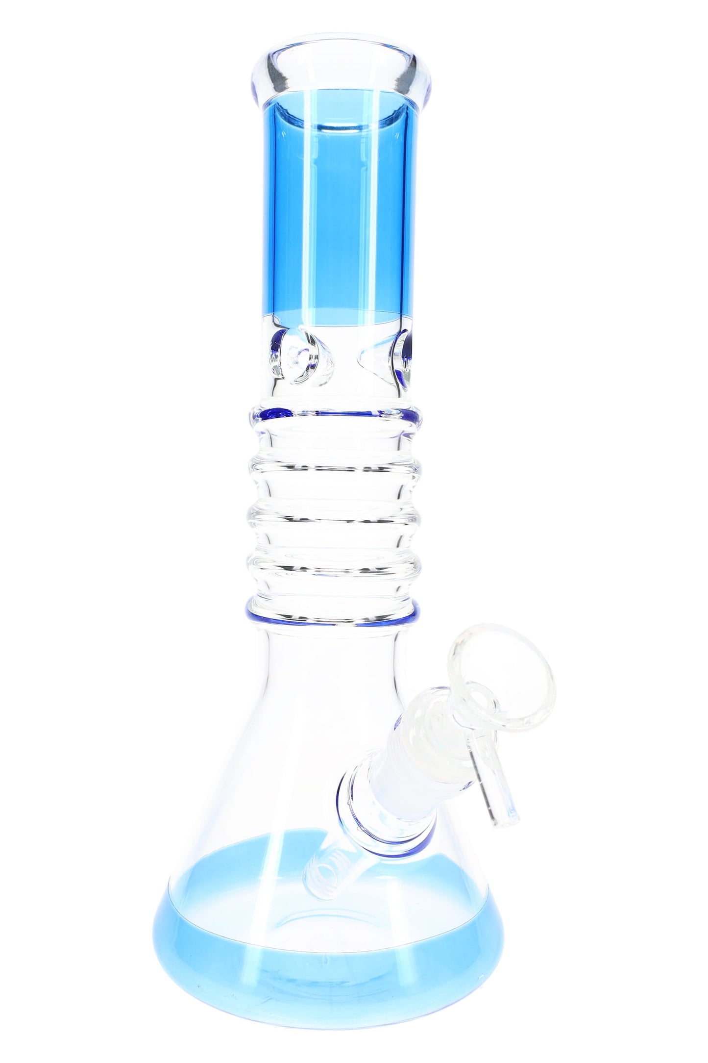GoG Ring Beaker Bong “Showcase Pop” – 10″ – Ice Pinch – Assorted Colors