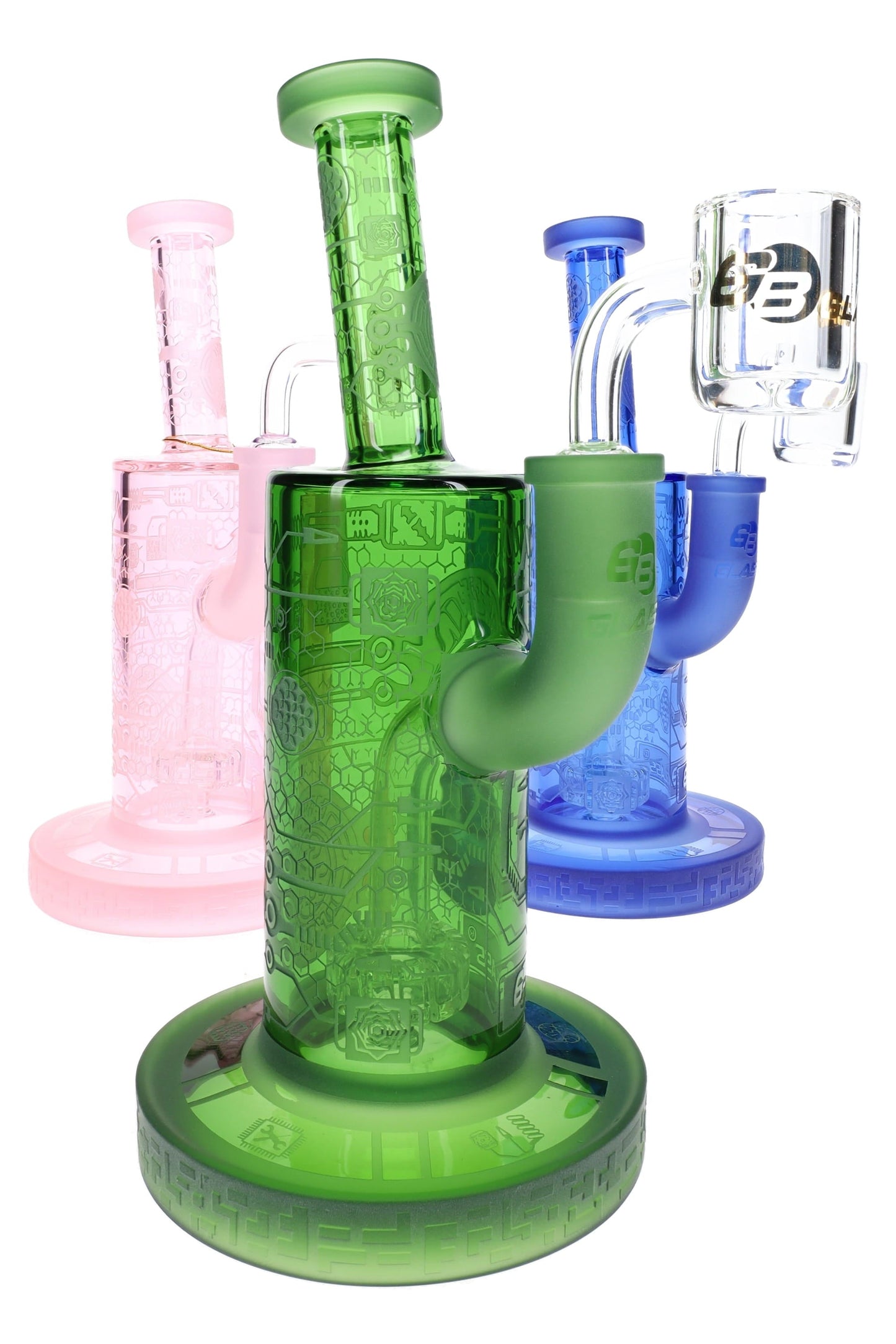 6B Glass Biotech Frosted Dab Rig – 8″ – Assorted Colors