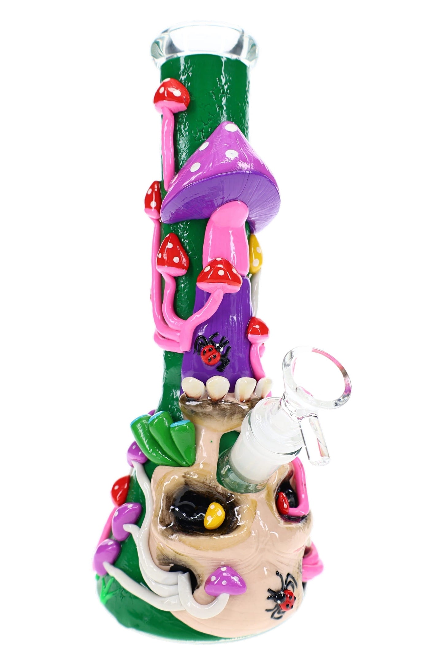 Resin Art Glass Beaker Bong “Showpiece” – 18.8 mm Female – 10″ – Assorted