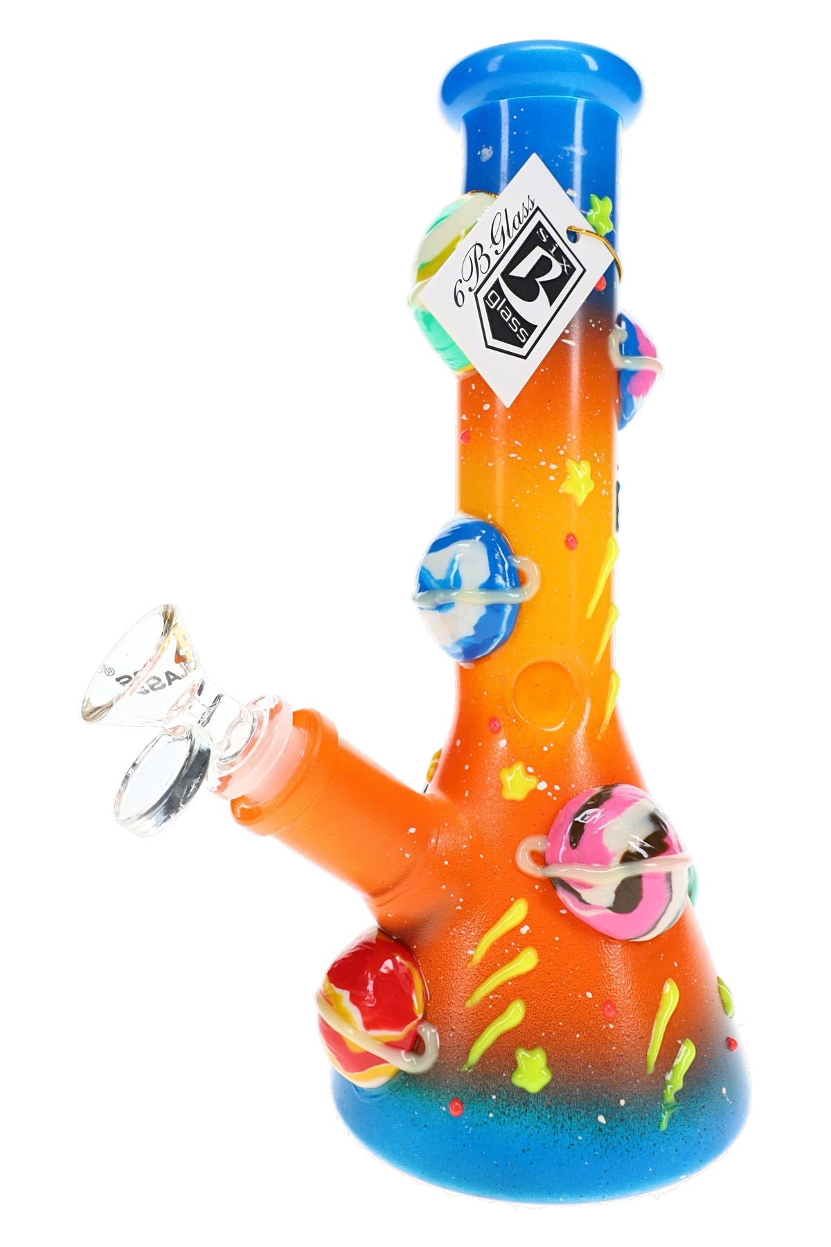 6B Glass Glow-in-the-Dark Planetary 9.5" Beaker Bong