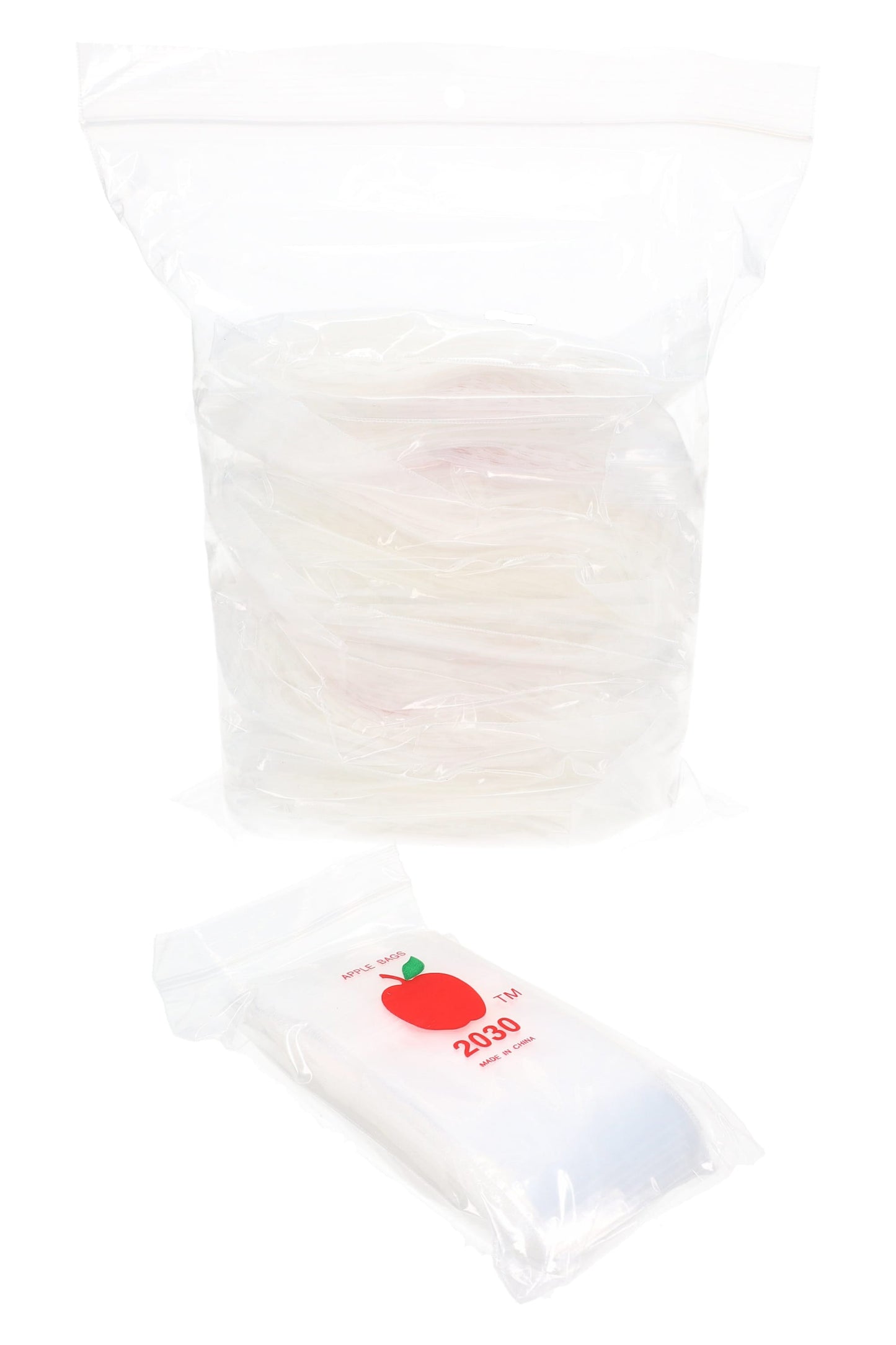 Apple Bags Mini Zip Baggies – 2″ × 3″ – 1000 Pack