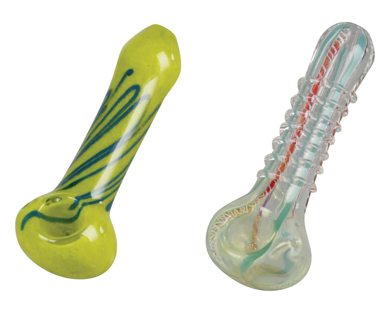 Assorted Glass Spoon Pipes - 30 Pack