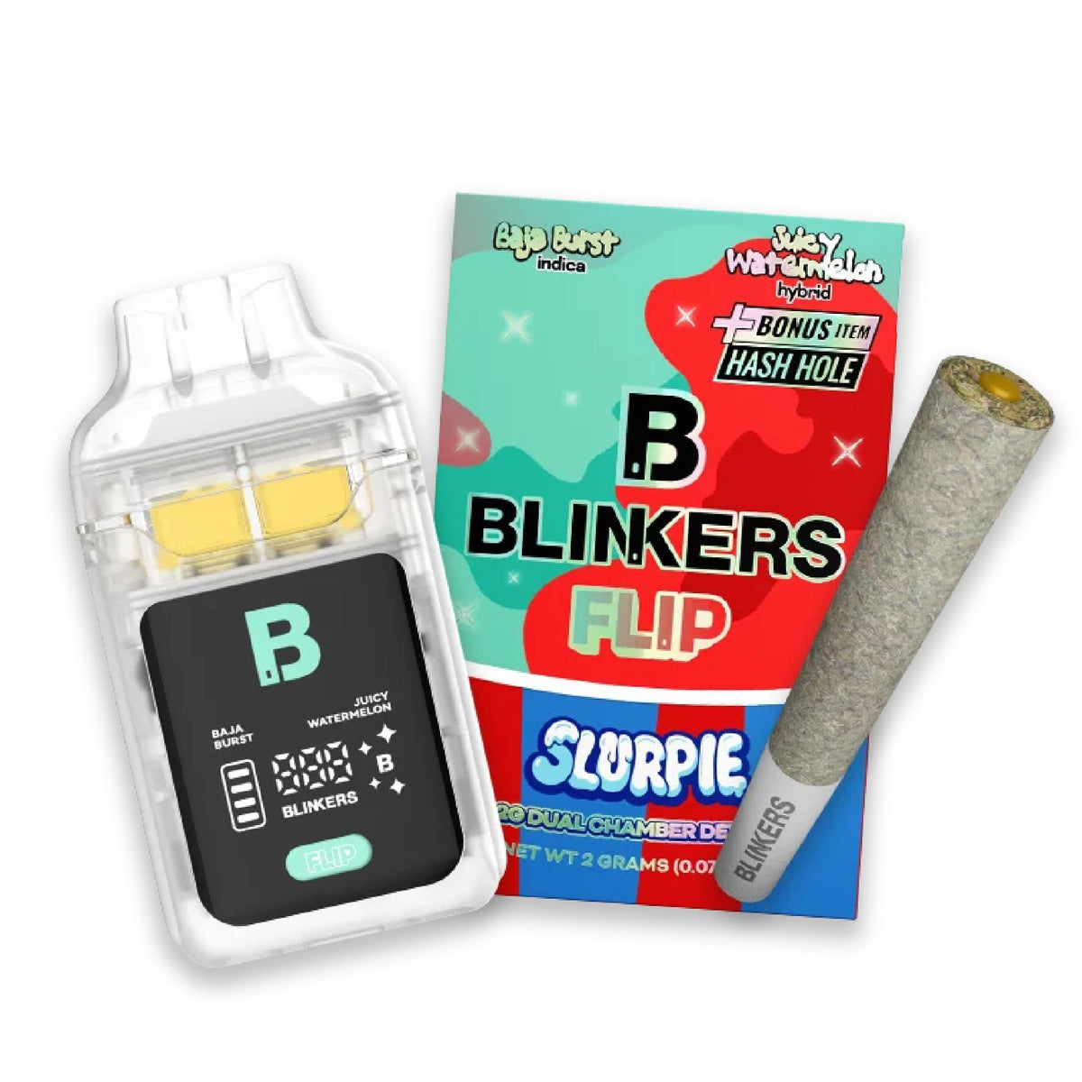 Blinkers Dual Chamber Slurpie THC-A Device + Hash Hole - 2000mg