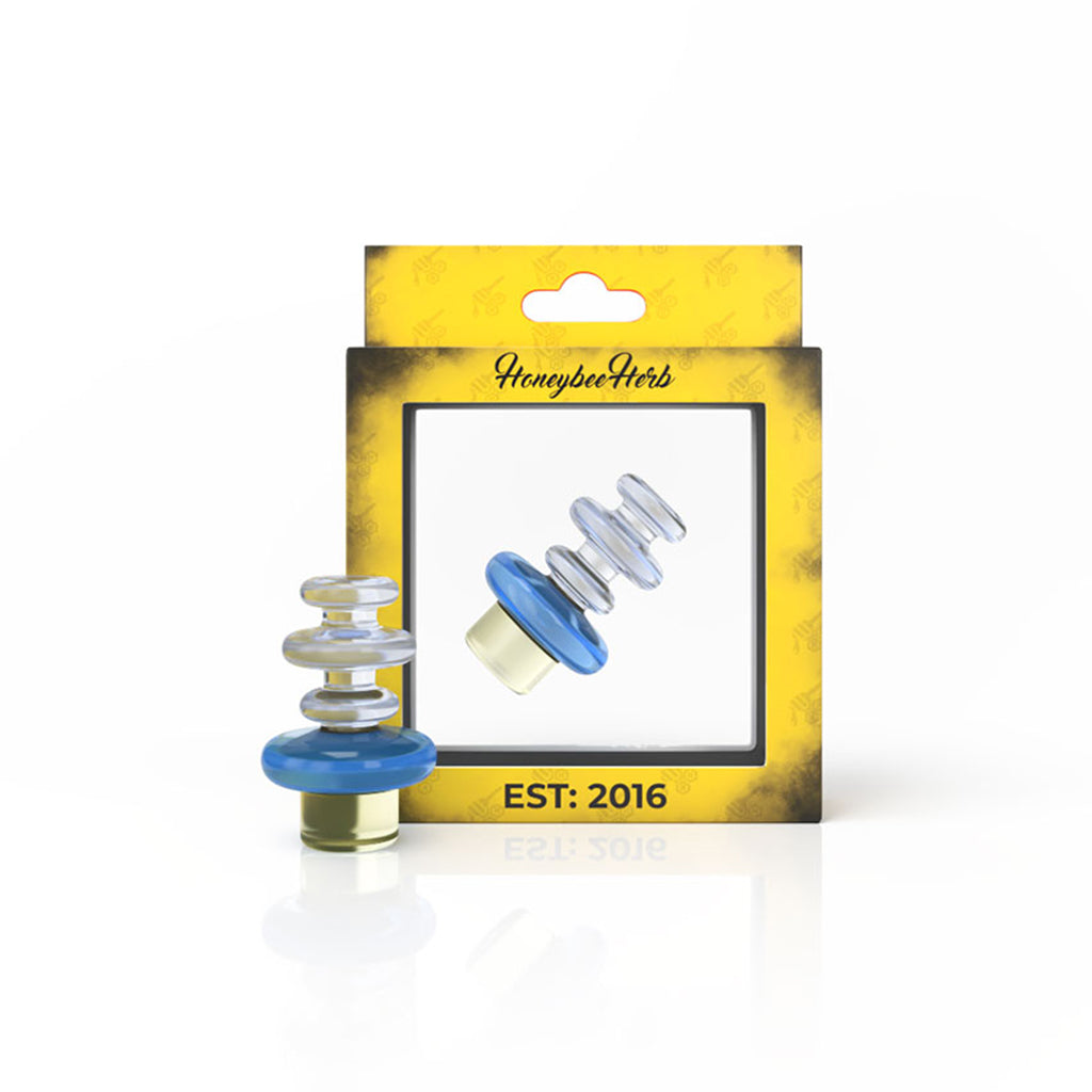Honeybee Herb Ghost Glass Spinner Slurper Carb Cap for Enhanced Dabbing