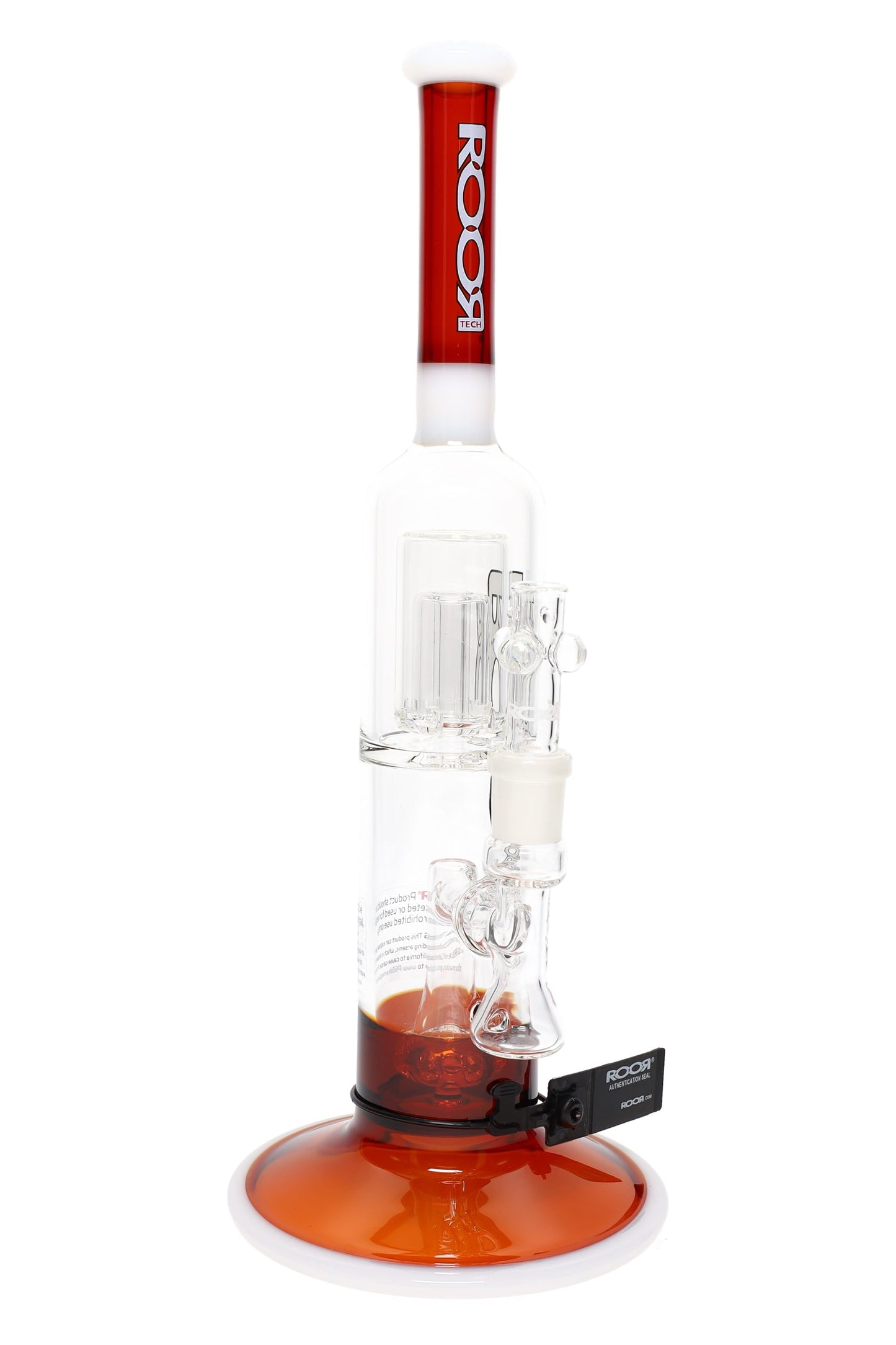 ROOR Tech 15″ Colored Stemless Straight Tube with Barrel Perc