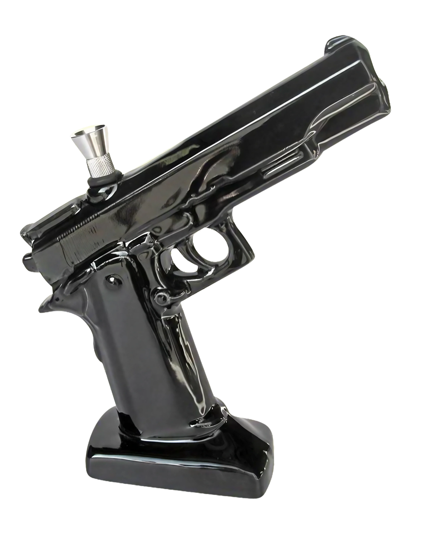 Ceramic.45 Pistol Shaped Water Pipe