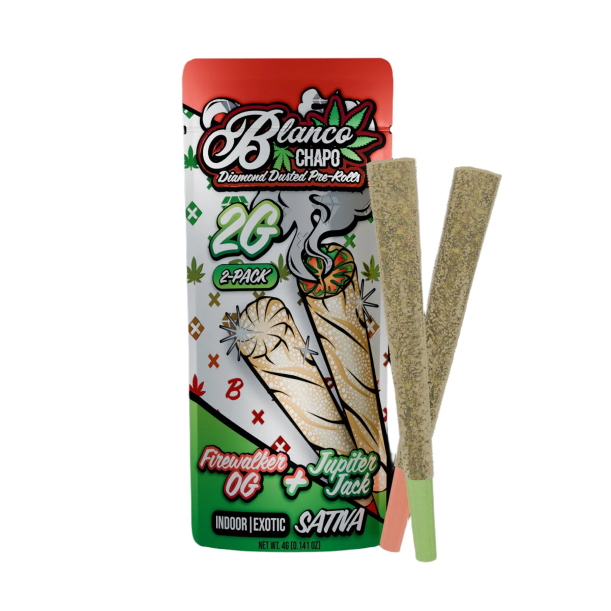 Chapo Blanco Diamond Dusted THC-A Duo Pre-Roll - 2g
