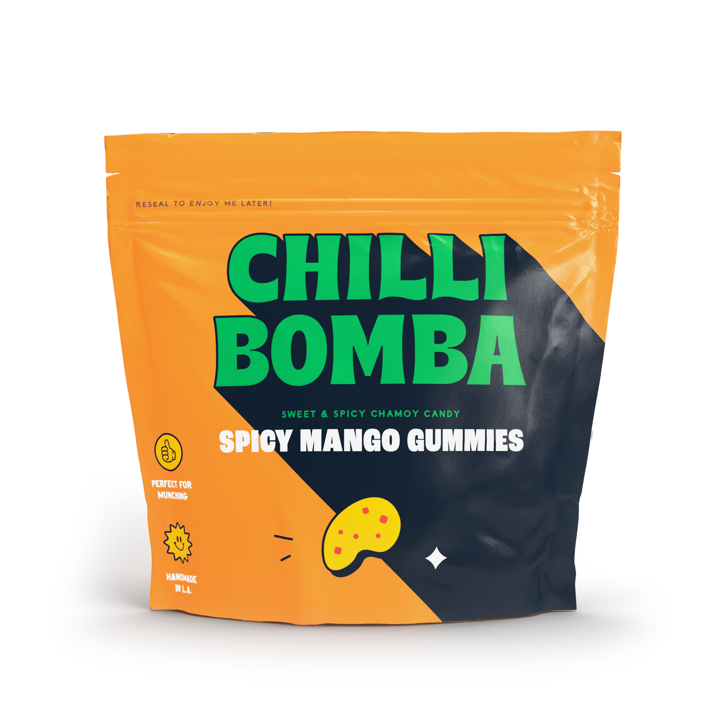 CHILLY BOMBA Spicy Mango Gummies - 8oz Sweet & Spicy Snack
