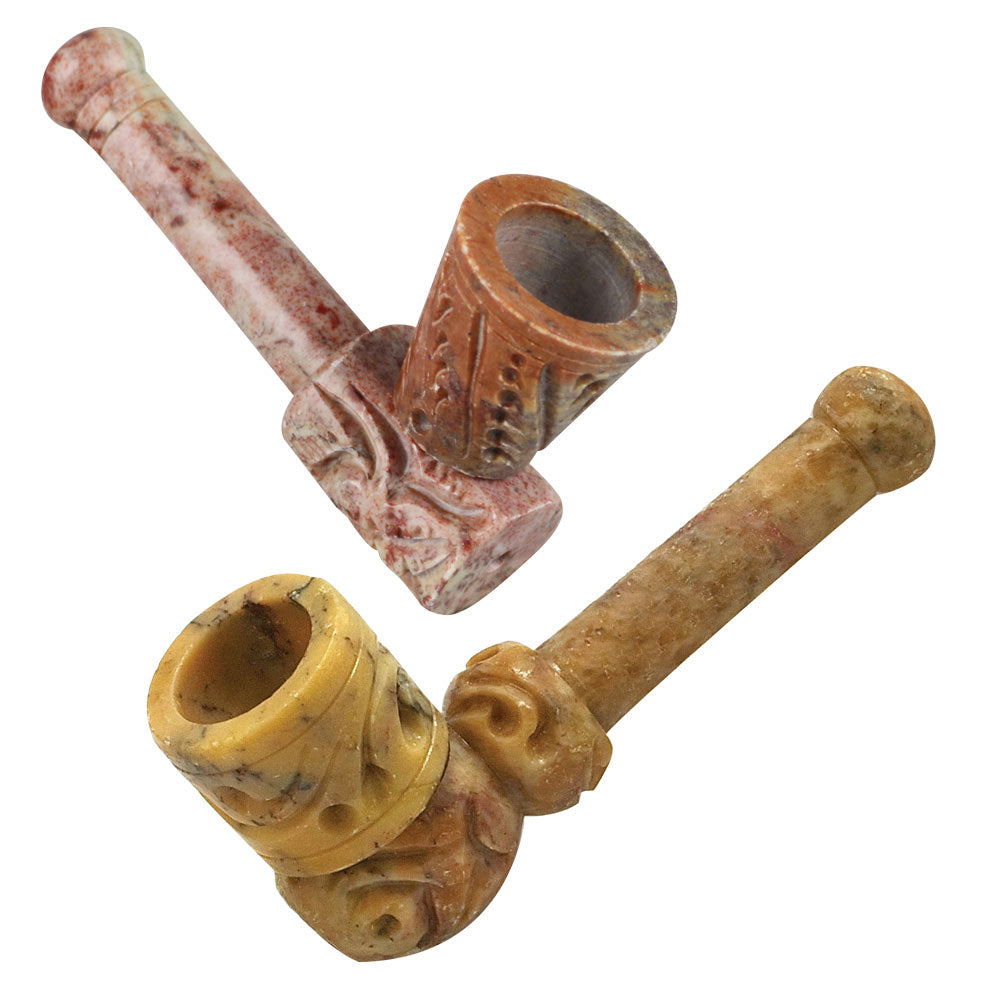Chimney Carved Stone Pipe - 6 Pack